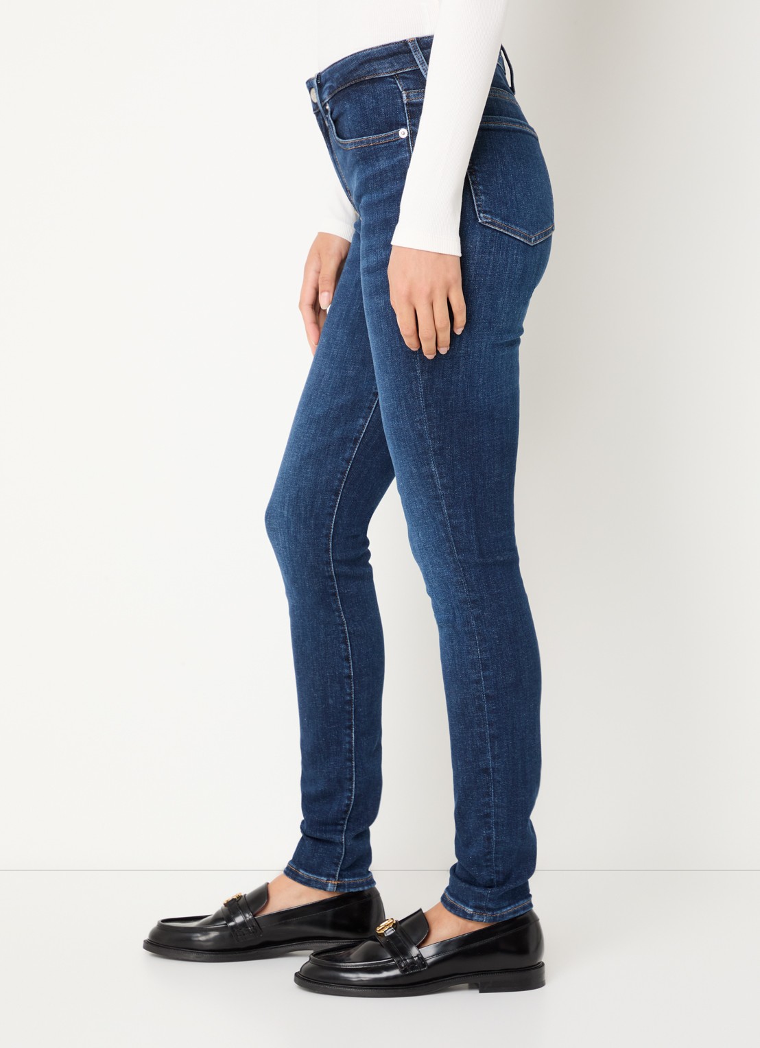 Tommy Hilfiger Mid waist skinny jeans met donkere wassing - detail 7 indigo