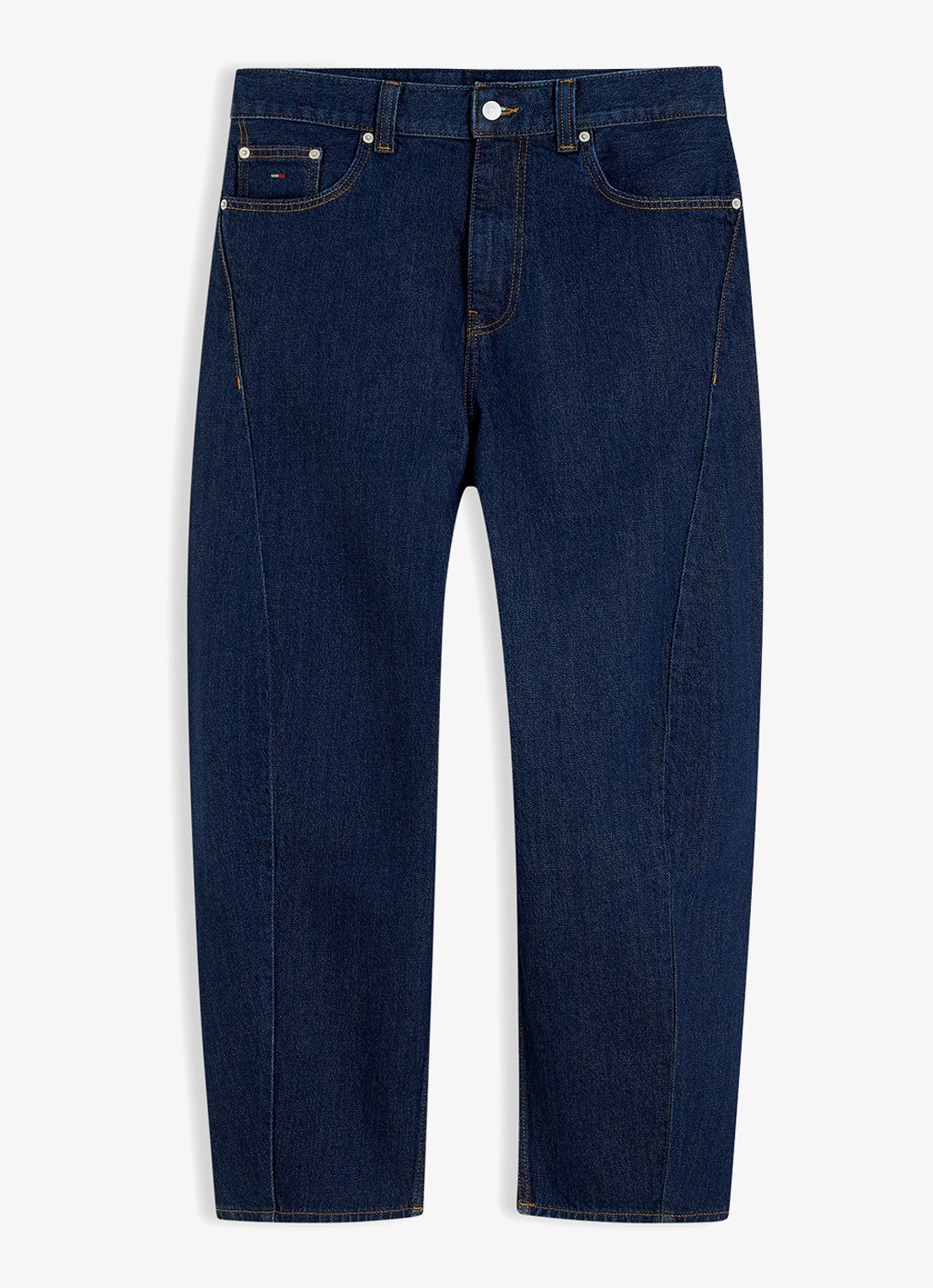 Tommy Hilfiger Mid waist straight fit jeans met donkere wassing - voorkant 6 denim