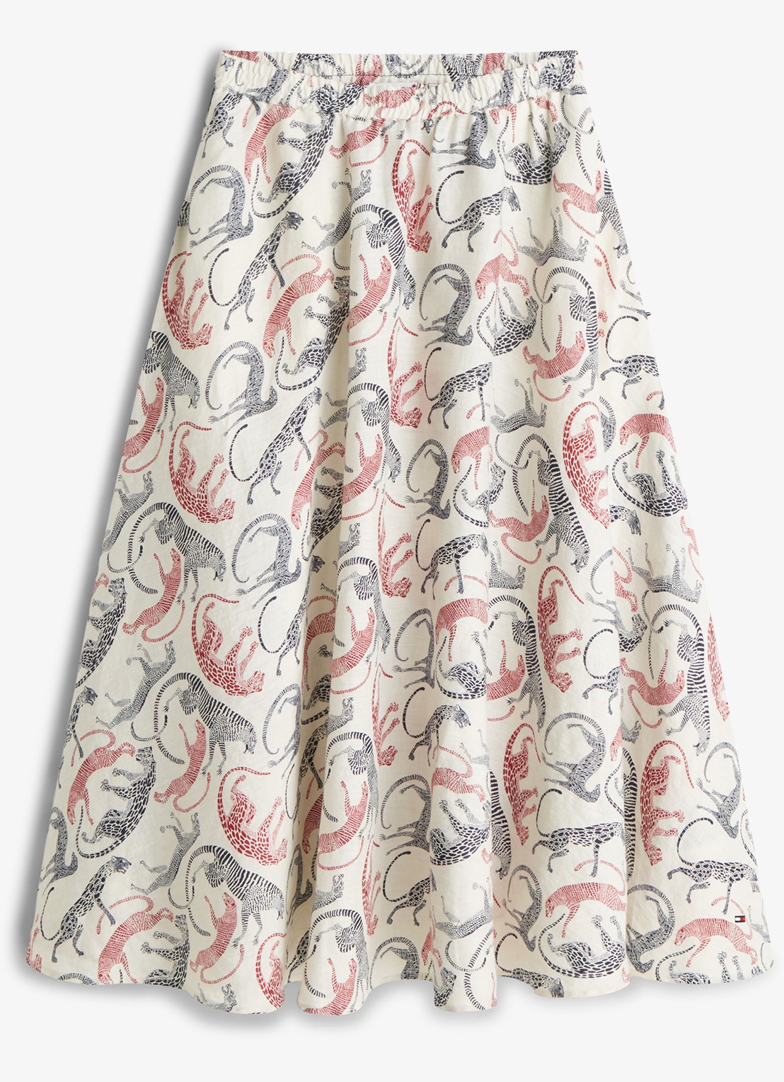 Tommy Hilfiger Midi rok met dierenprint - voorkant 3 multicolor