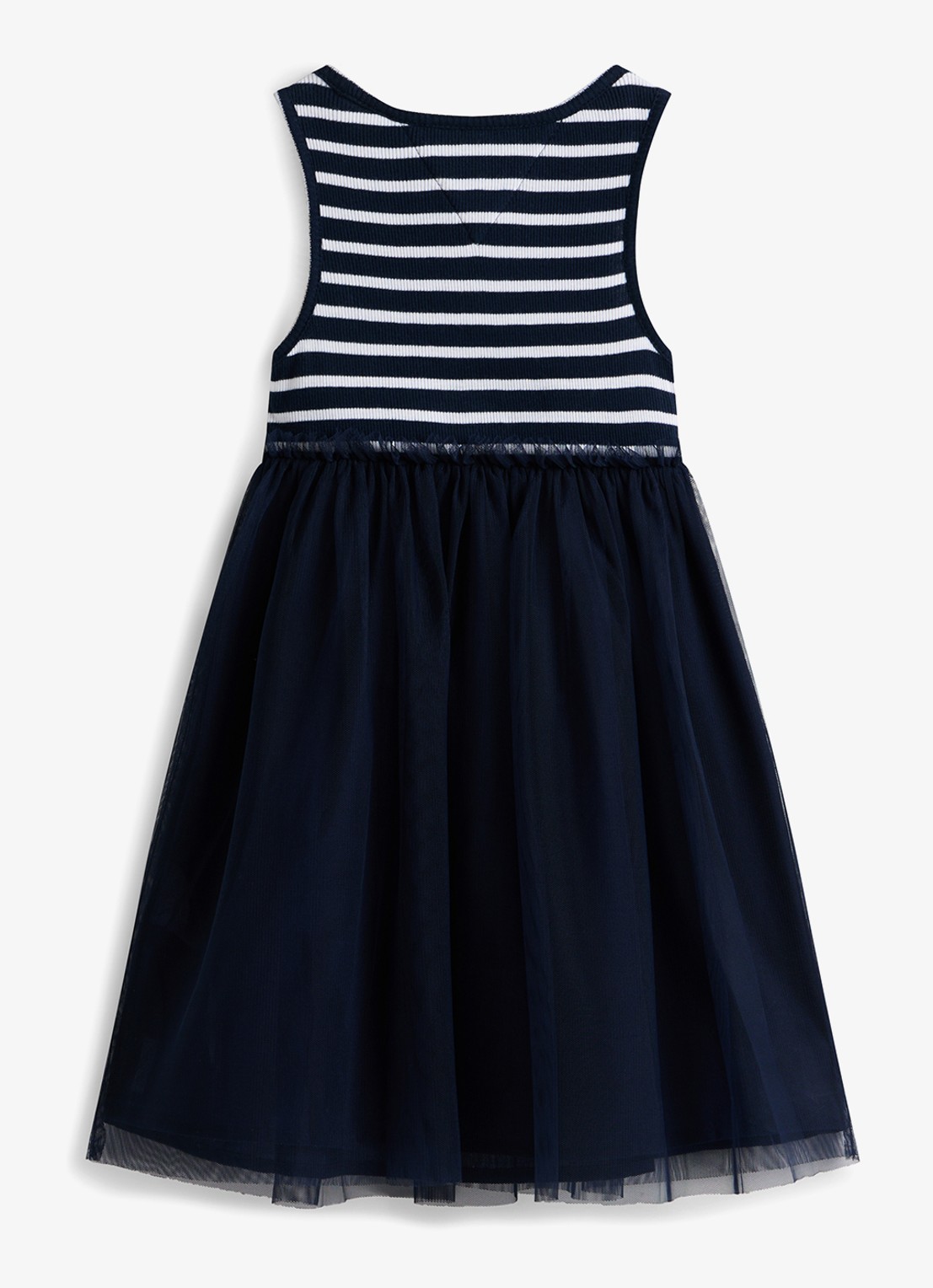 Tommy Hilfiger Mini jurk met streepprint - detail 5 donkerblauw