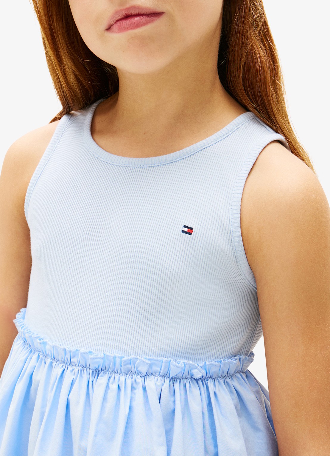 Tommy Hilfiger Mini jurk van katoen - detail 5 blauw