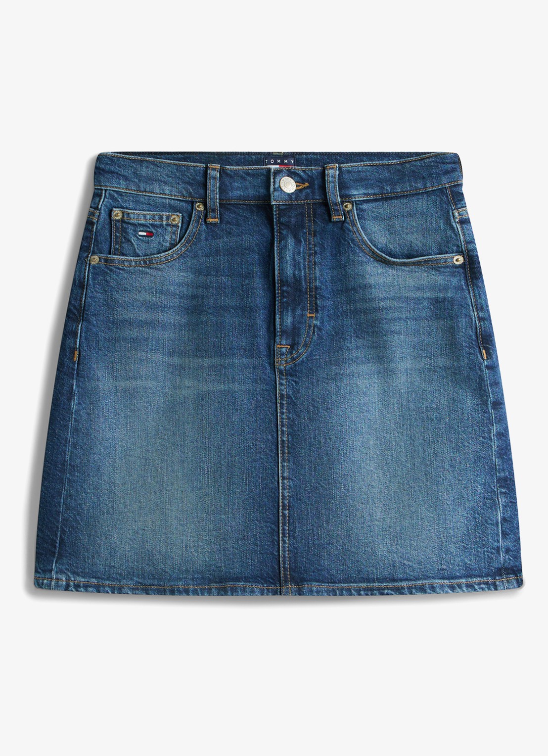 Tommy Hilfiger Mini rok van denim - voorkant 2 jeans