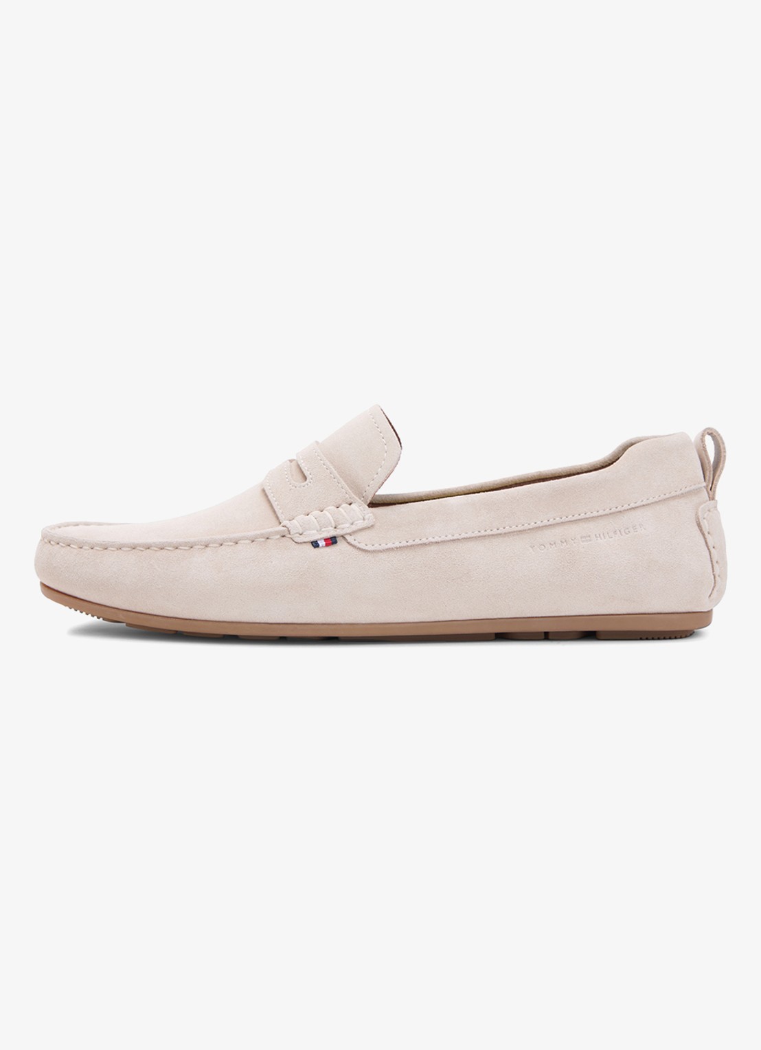 Tommy Hilfiger Mocassin van suède - voorkant 5 lichtroze