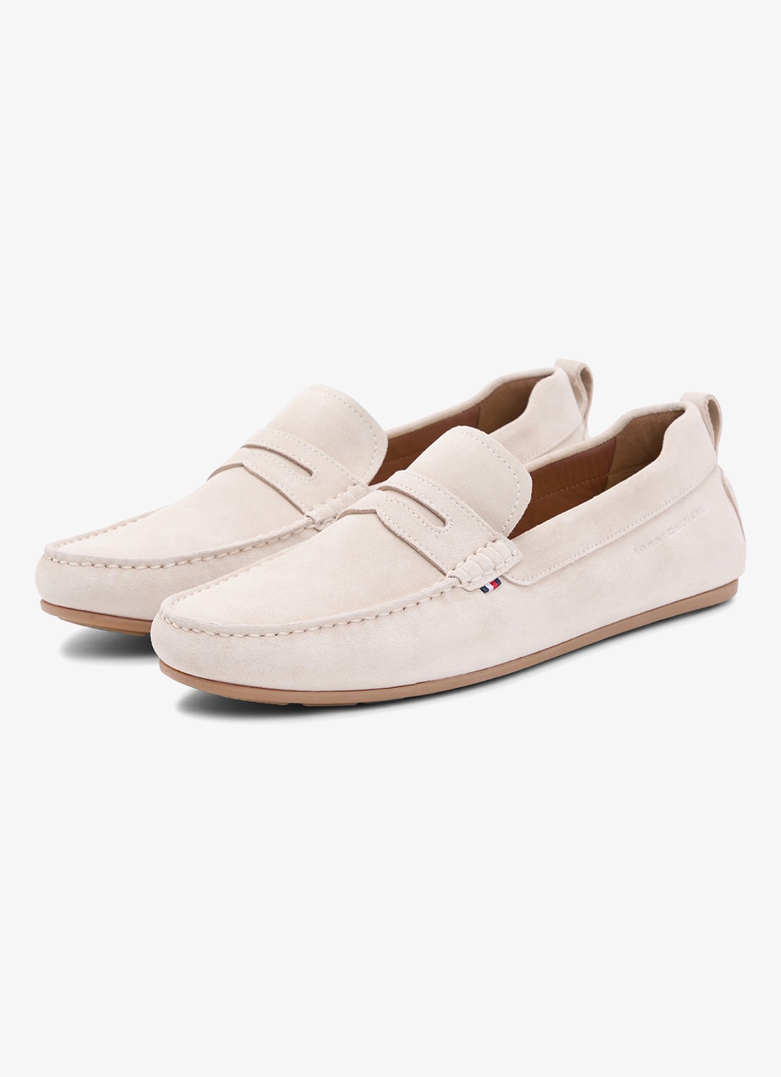 Tommy Hilfiger Mocassin van suède - voorkant 6 lichtroze
