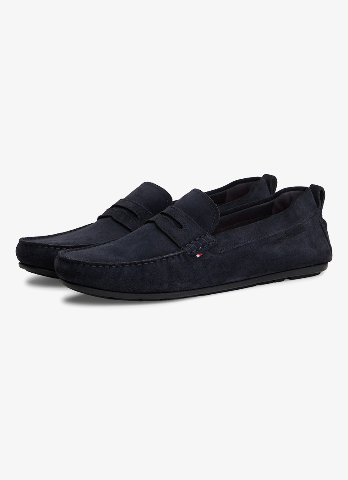 Tommy Hilfiger Mocassin van suède - detail 4 donkerblauw