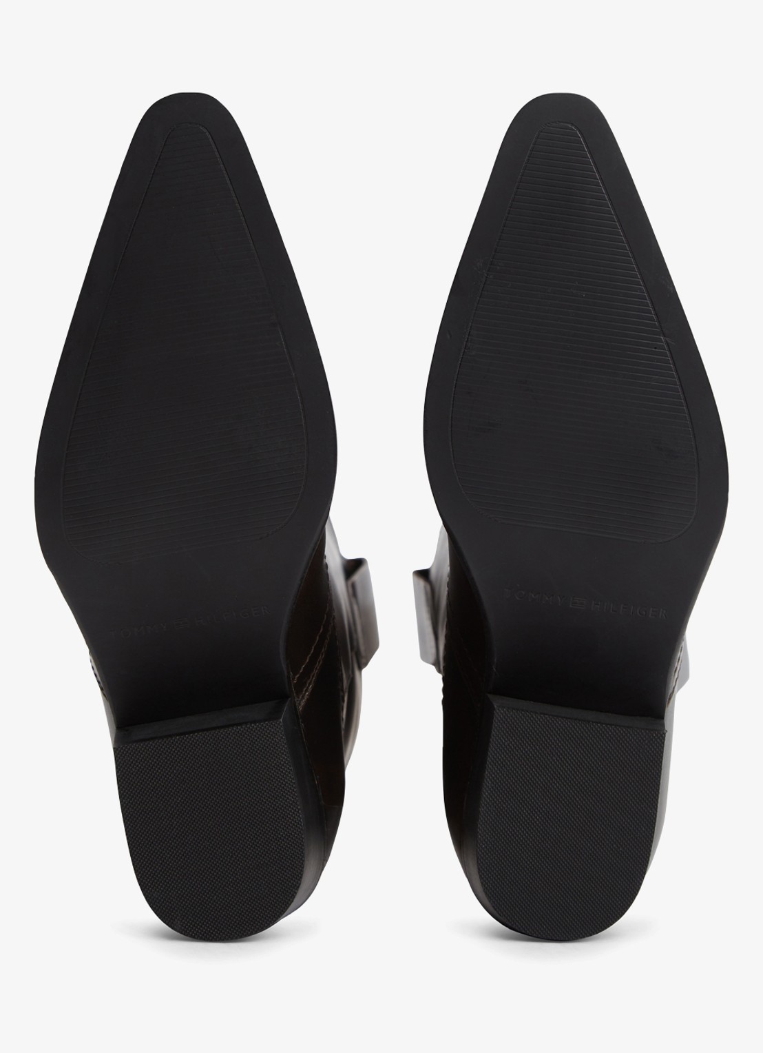 Tommy Hilfiger Monogram cowboylaars van leer  - detail 2 donkerbruin