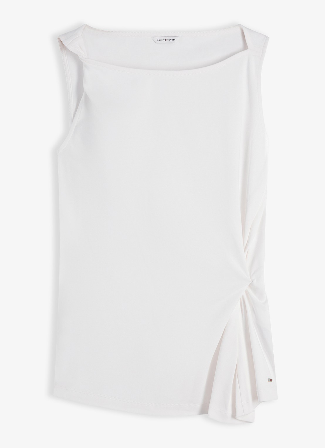 Tommy Hilfiger Mouwloze top met geknoopt detail - voorkant gebroken wit