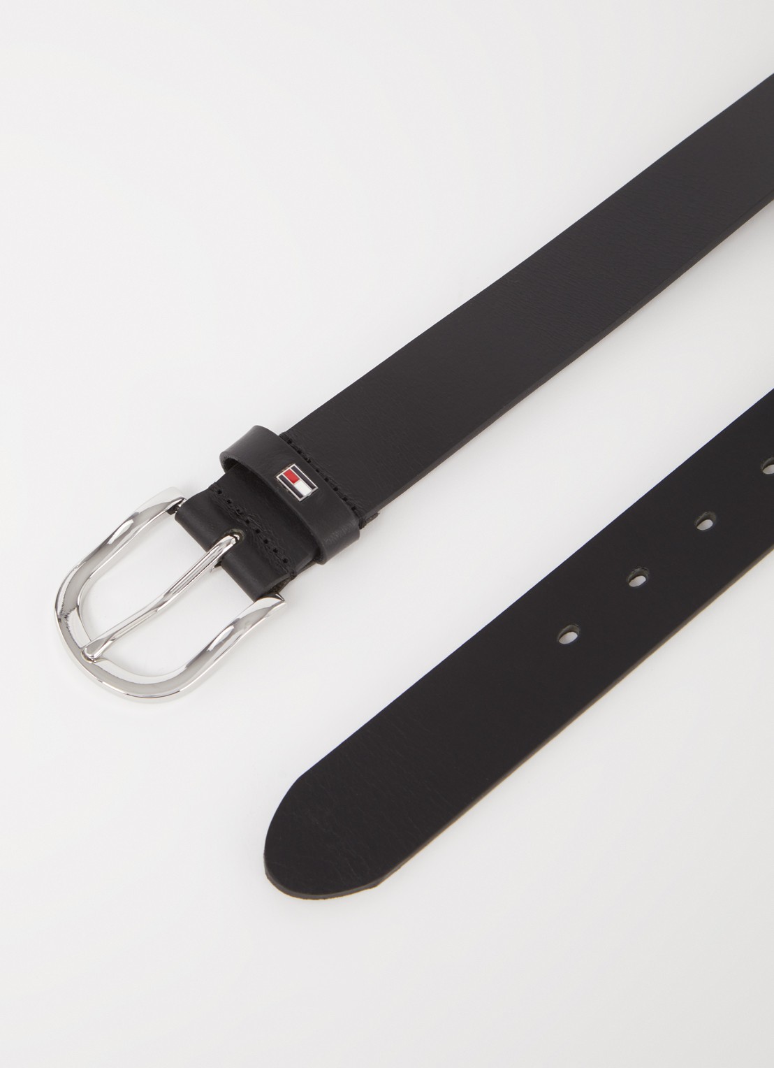 Tommy Hilfiger New Danny riem van leer  - detail 2 zwart