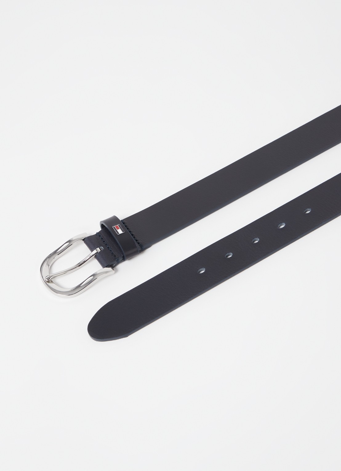 Tommy Hilfiger New Danny riem van leer  - detail 2 donkerblauw