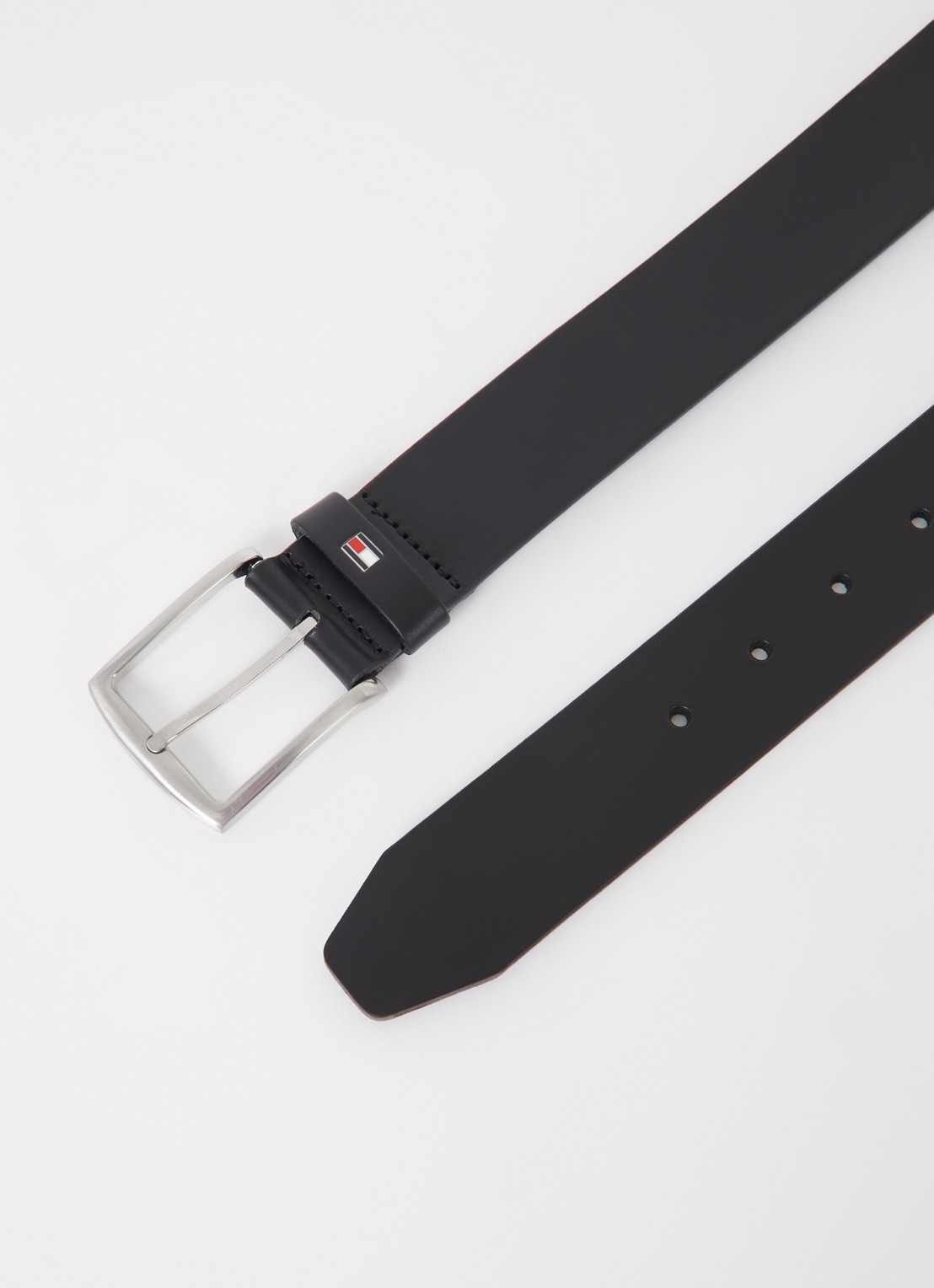 Tommy Hilfiger New Denton riem van leer - detail zwart
