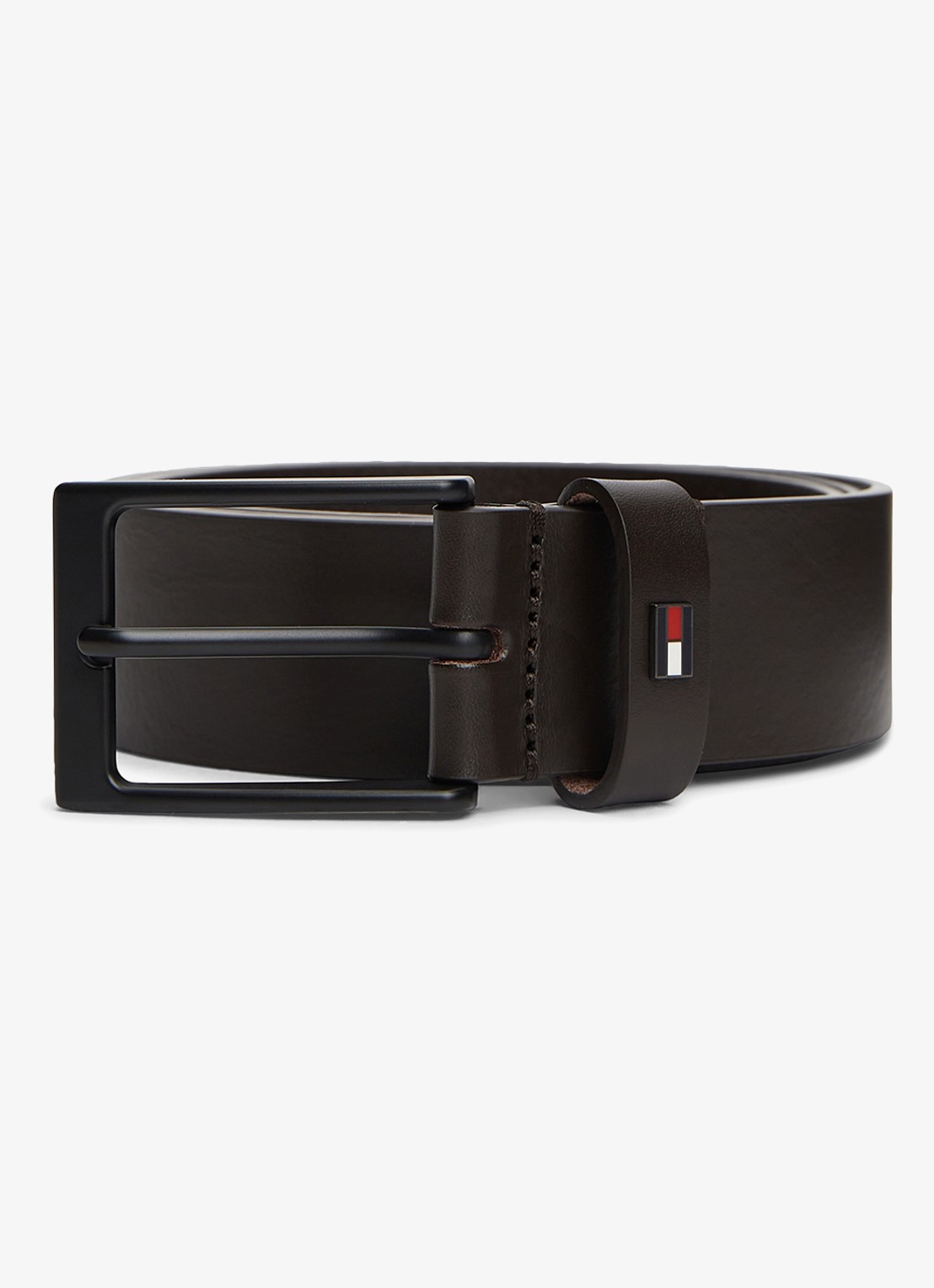 Tommy Hilfiger Oliver riem van leer - detail 4 testa di morro-0hd / zwart