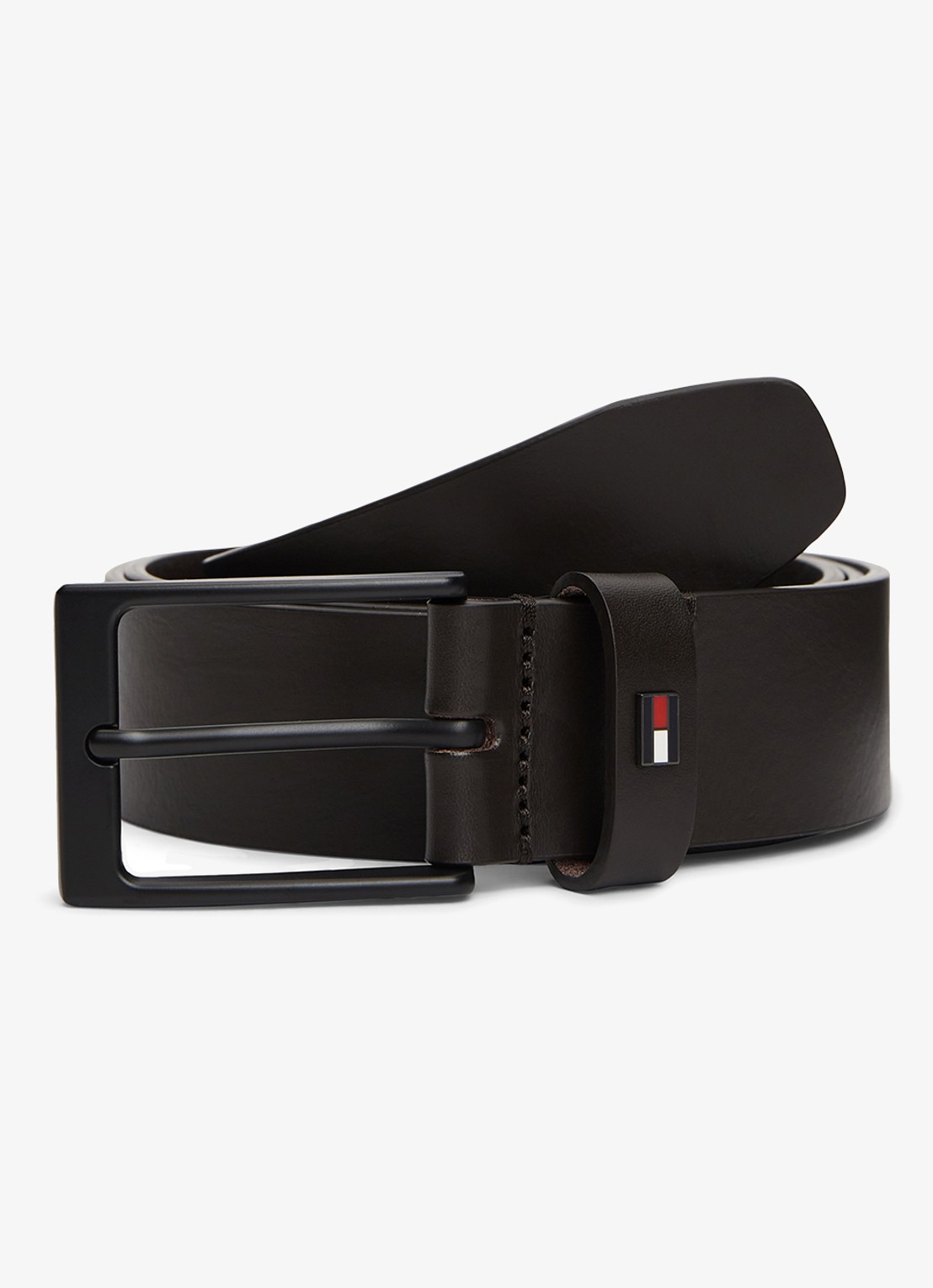 Tommy Hilfiger Oliver riem van leer - voorkant testa di morro-0hd / zwart
