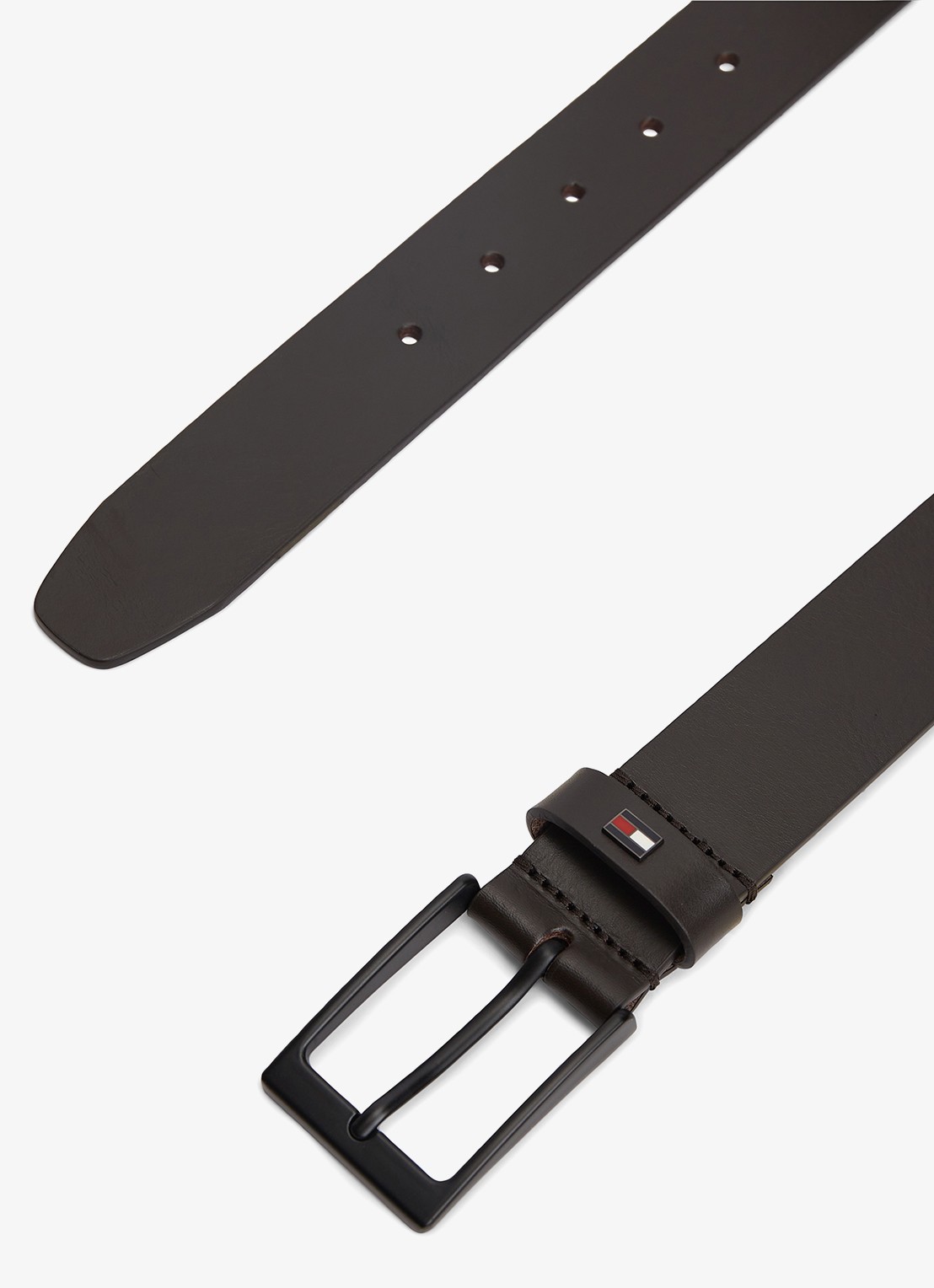 Tommy Hilfiger Oliver riem van leer - voorkant 2 testa di morro-0hd / zwart