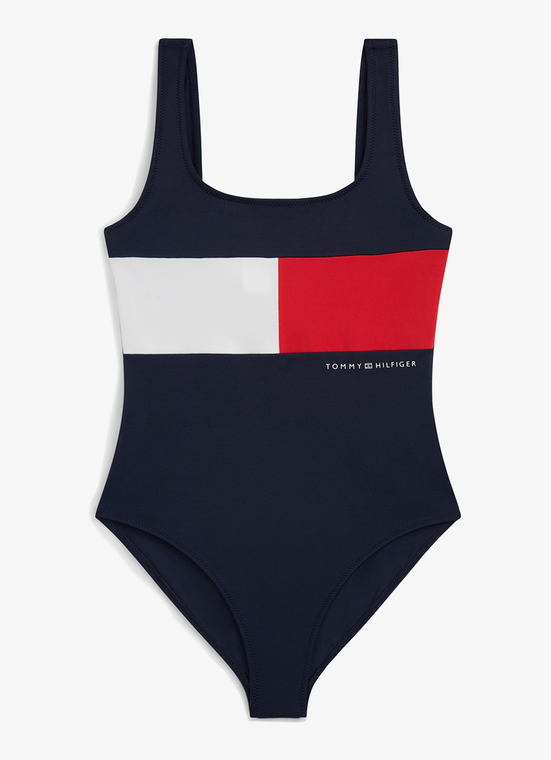 Tommy Hilfiger ONE PIECE - voorkant 2 donkerblauw