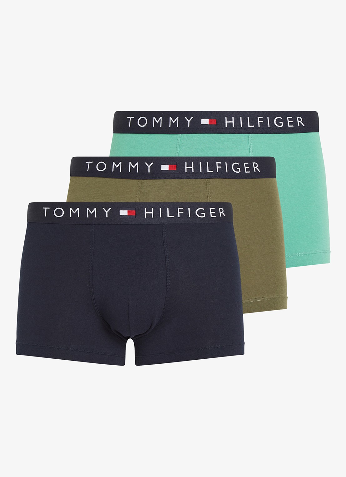 Tommy Hilfiger Original boxershorts met logoband in 3-pack - voorkant 3 donkerblauw
