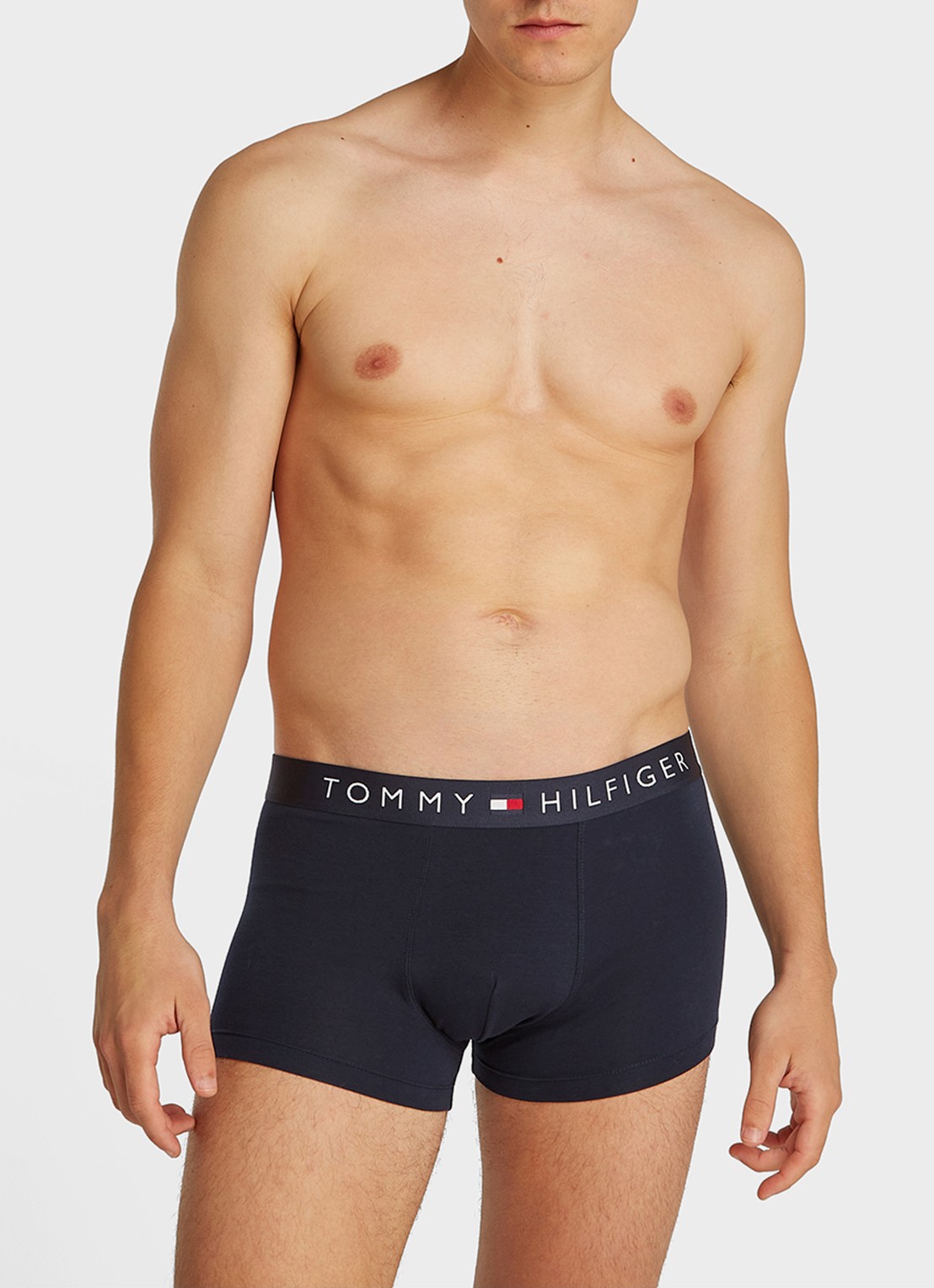 Tommy Hilfiger Original boxershorts met logoband in 3-pack - voorkant 4 donkerblauw