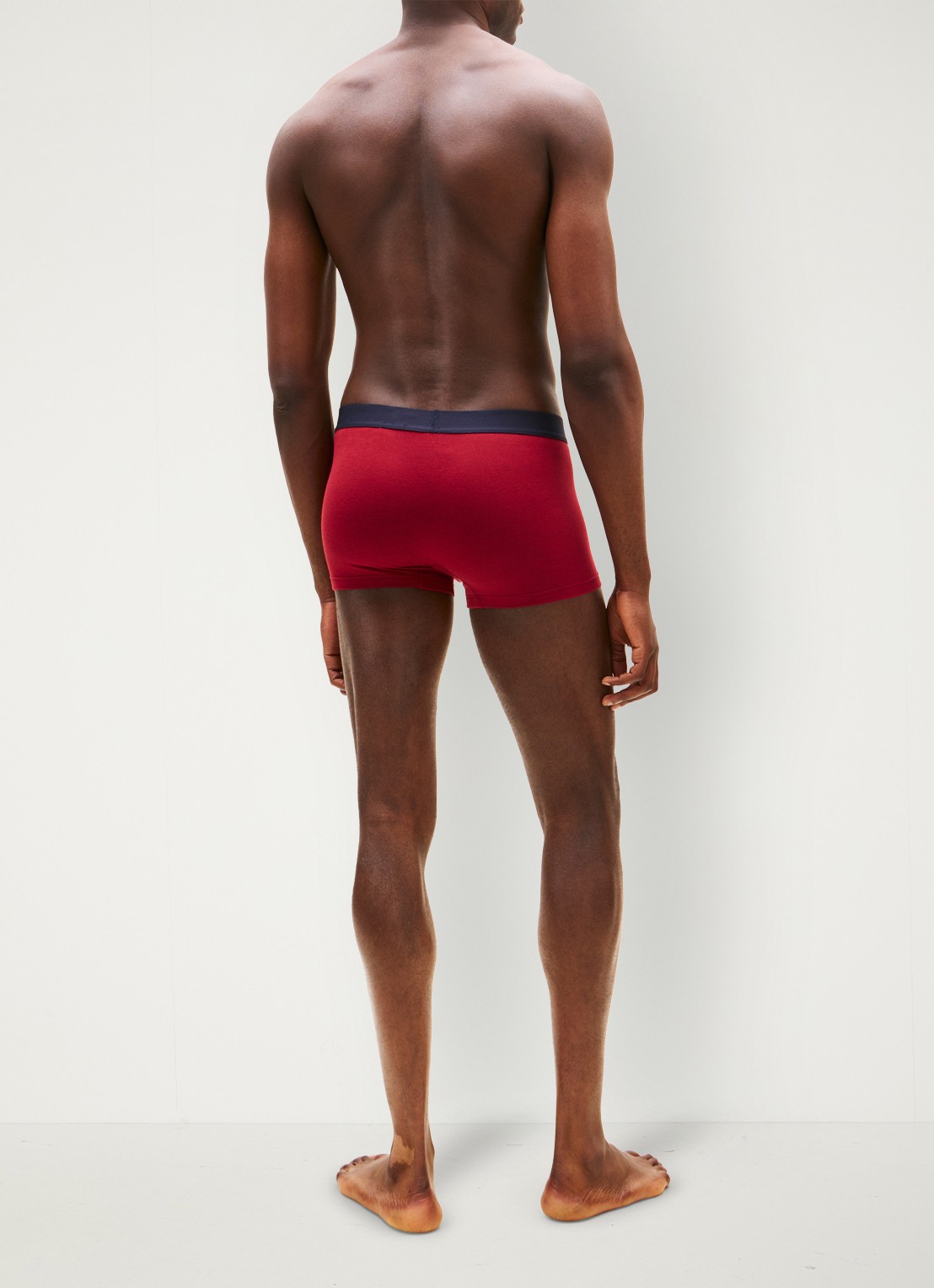 Tommy Hilfiger Original boxershorts met logoband in 3-pack - achterkant 3 bordeauxrood