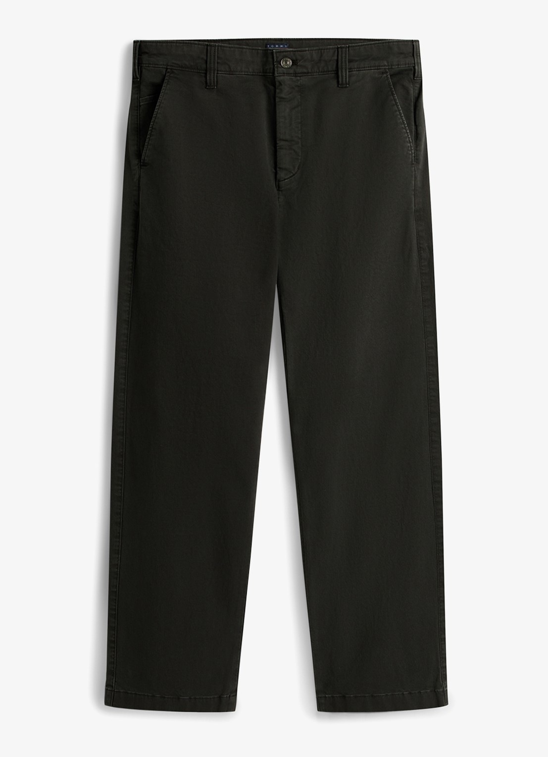 Tommy Hilfiger Otis straight fit chino met steekzakken - voorkant zwart
