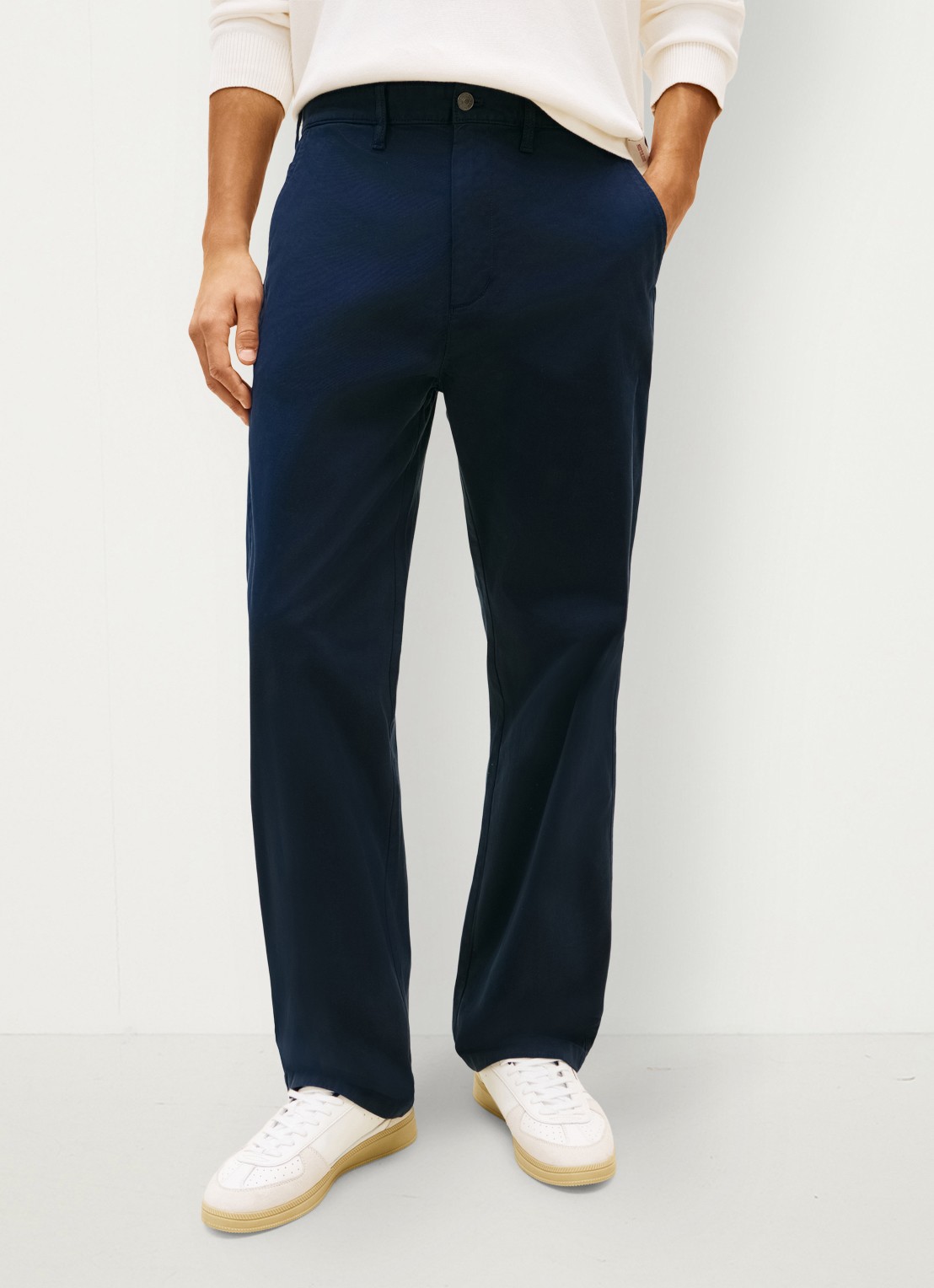 Tommy Hilfiger Otis straight fit chino met steekzakken - detail 4 indigo