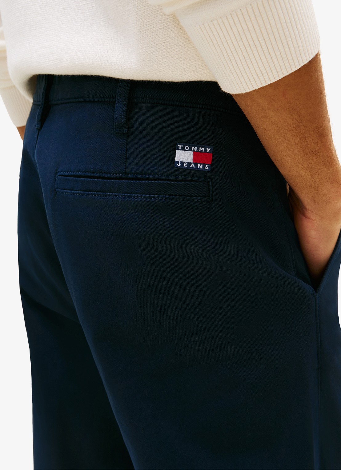 Tommy Hilfiger Otis straight fit chino met steekzakken - detail 5 indigo