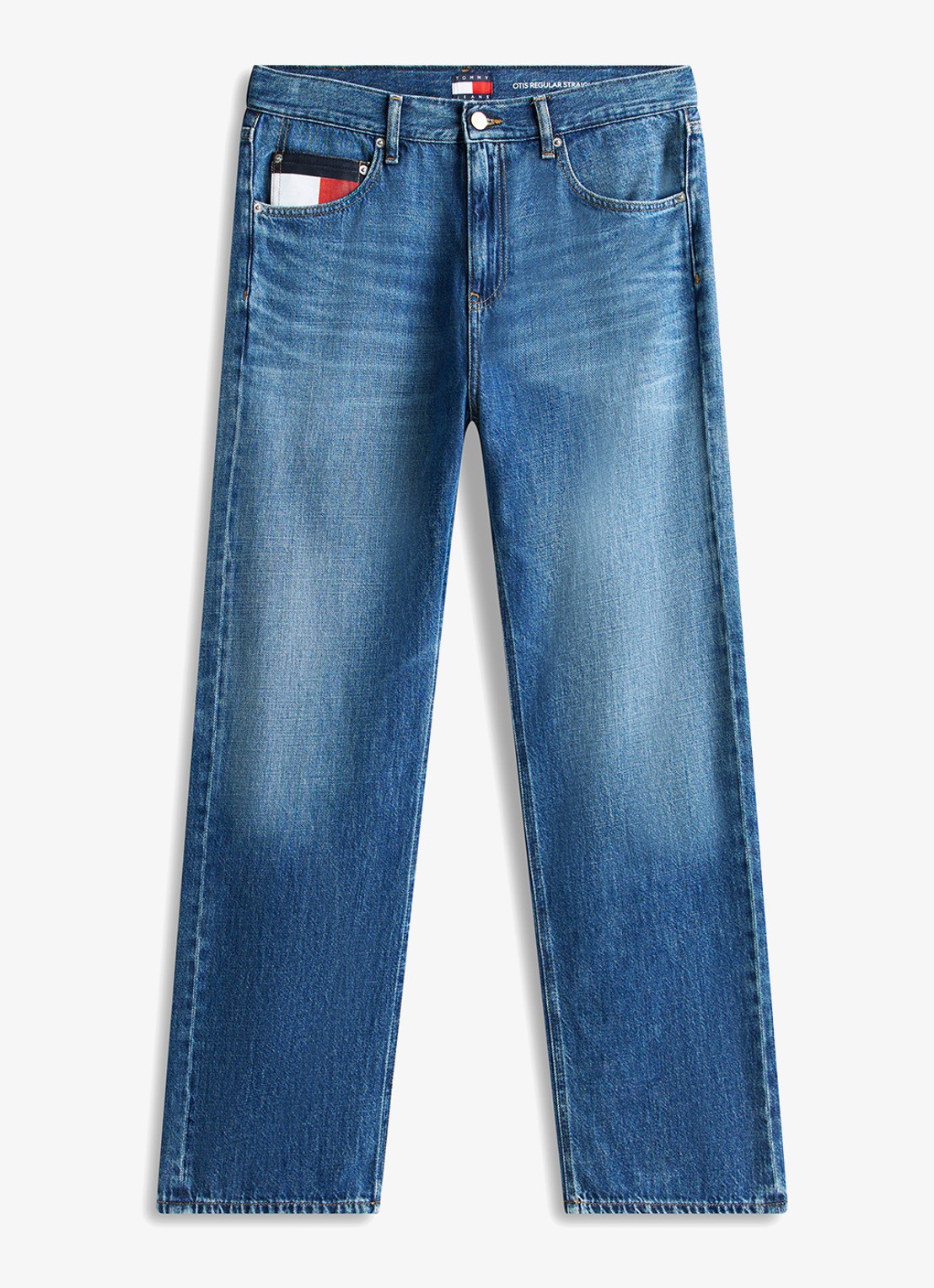 Tommy Hilfiger Otis straight fit jeans met medium wassing - voorkant 3 denim
