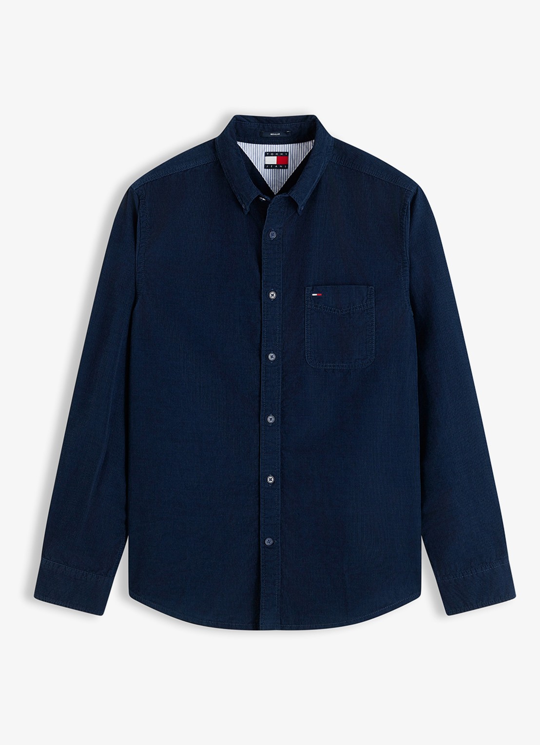 Tommy Hilfiger Overshirt van corduroy - voorkant 4 donkerblauw