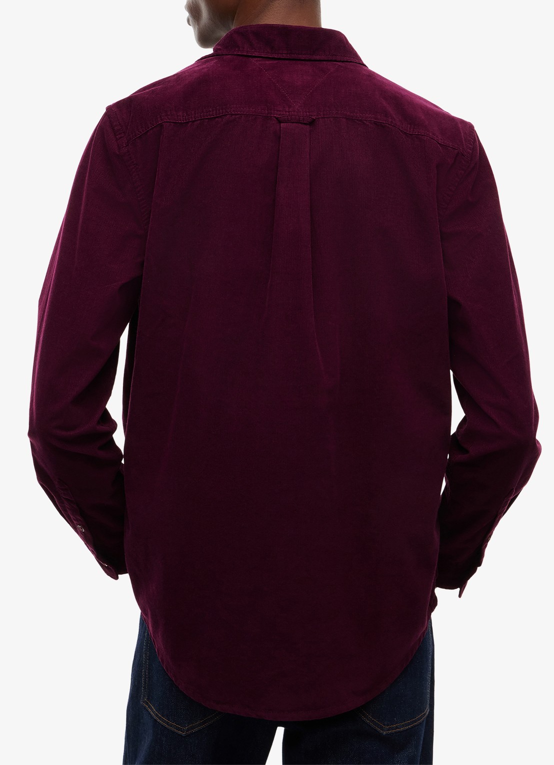 Tommy Hilfiger Overshirt van corduroy - achterkant 3 bordeauxrood
