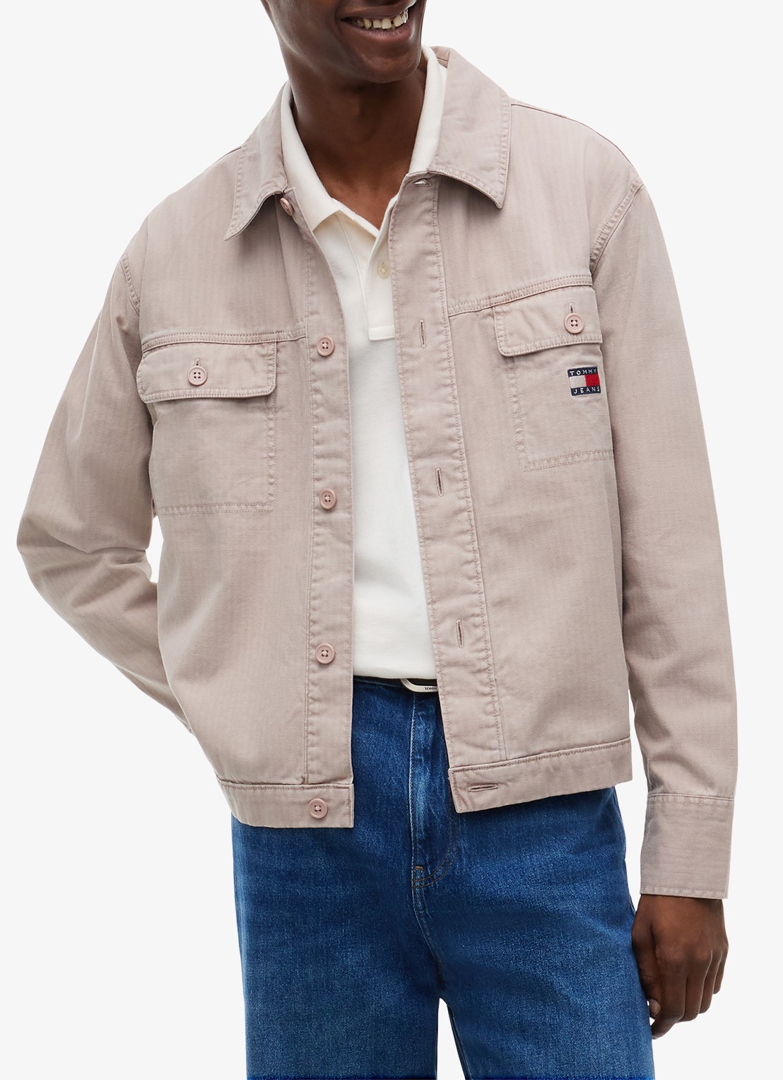 Tommy Hilfiger Overshirt van denim - detail lever