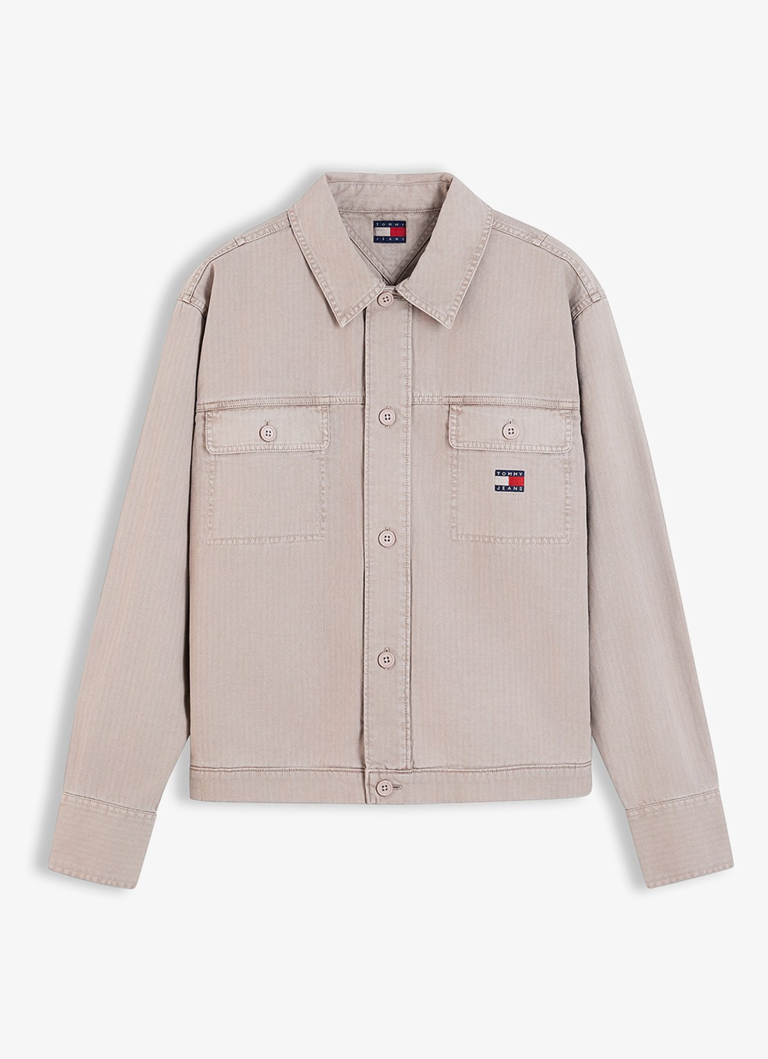 Tommy Hilfiger Overshirt van denim - voorkant 4 lever