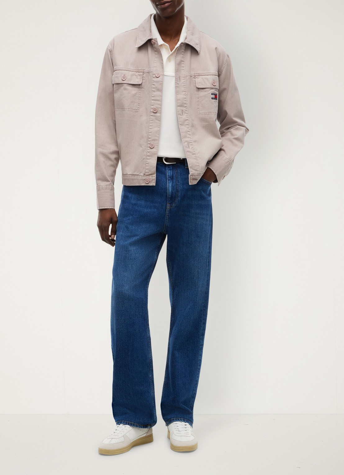 Tommy Hilfiger Overshirt van denim - voorkant 5 lever