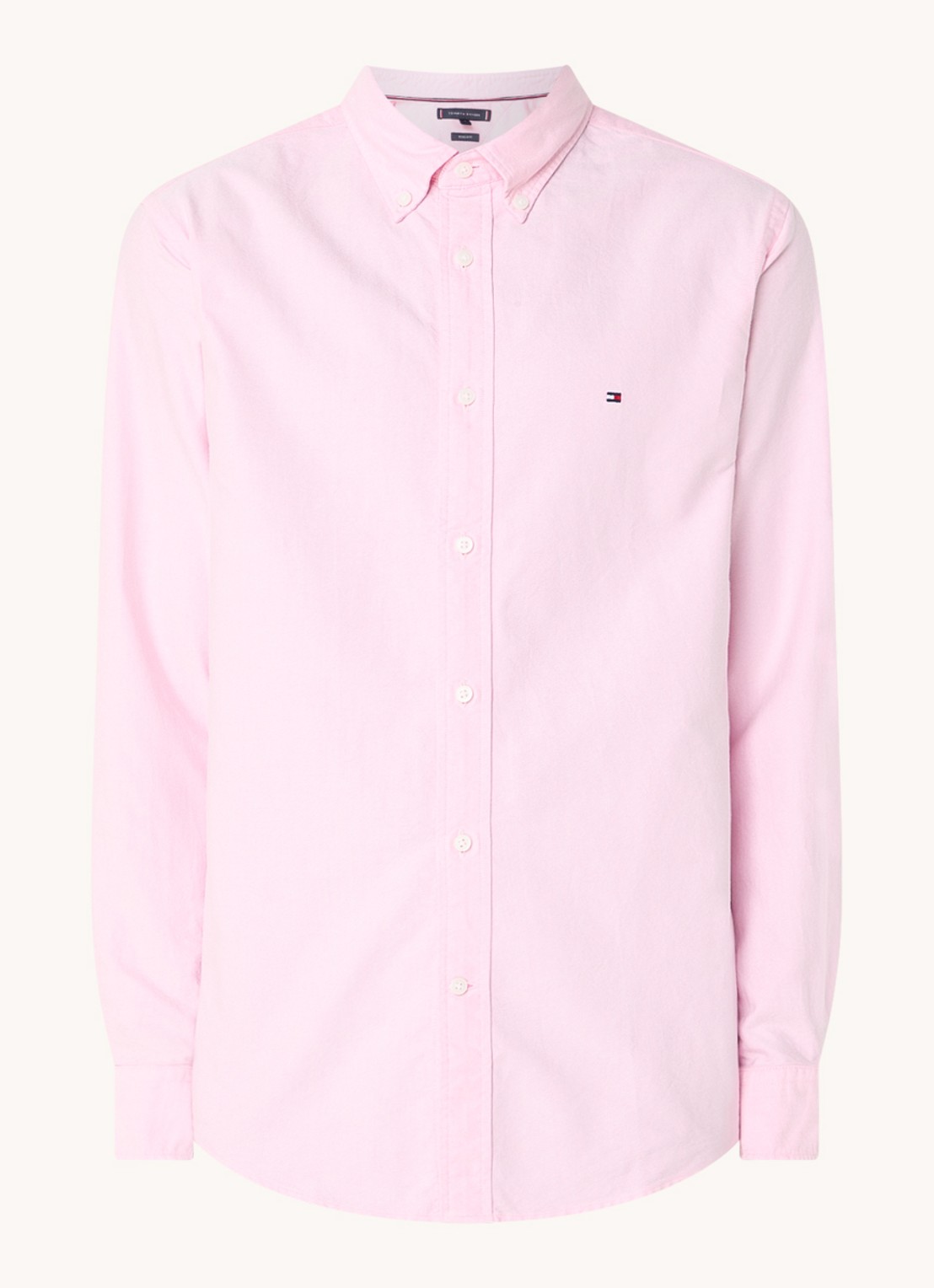 Tommy Hilfiger Oxford regular fit overhemd met logo - voorkant 3 roze