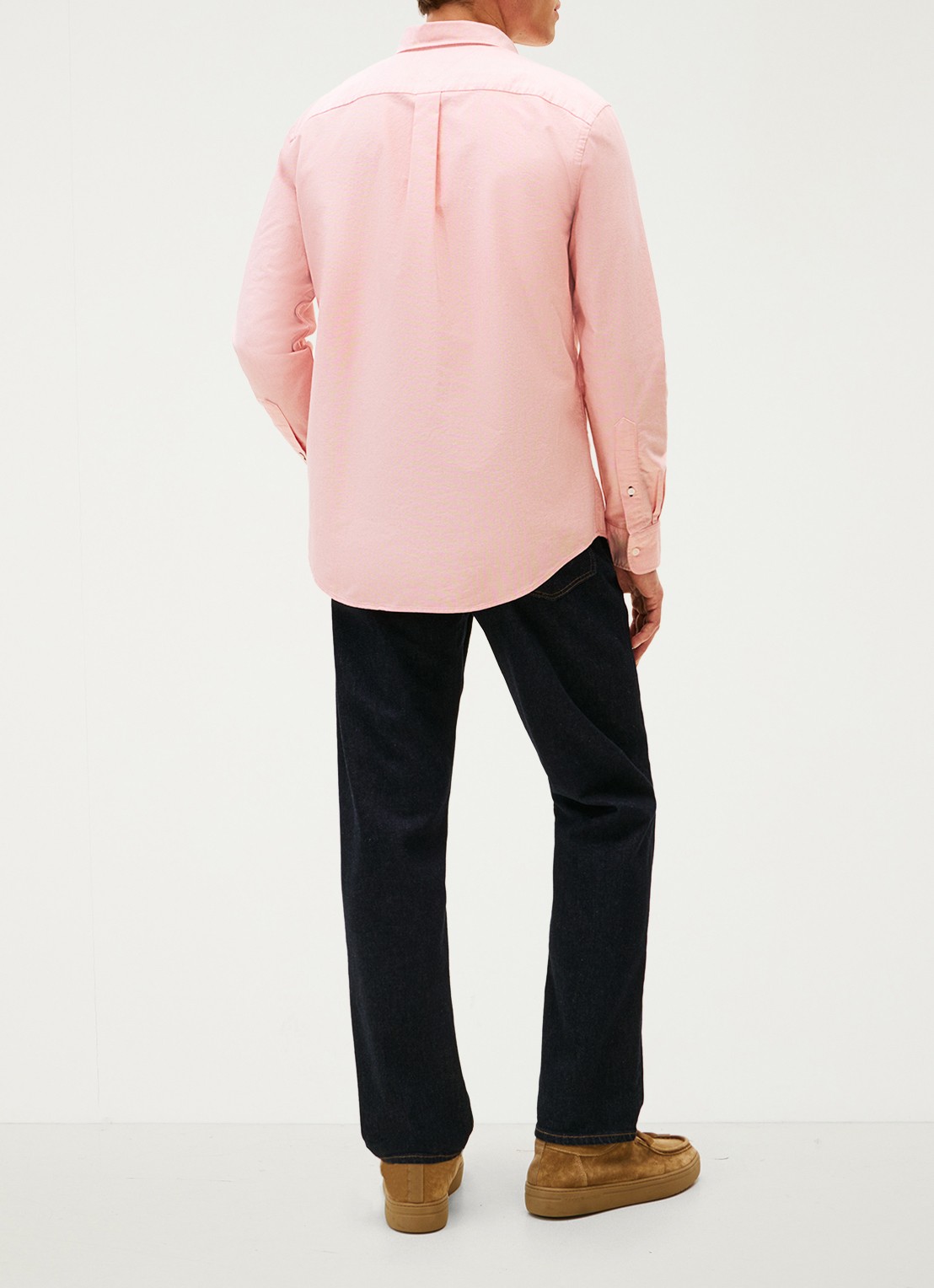 Tommy Hilfiger Oxford regular fit overhemd met logo - achterkant 2 zalmroze