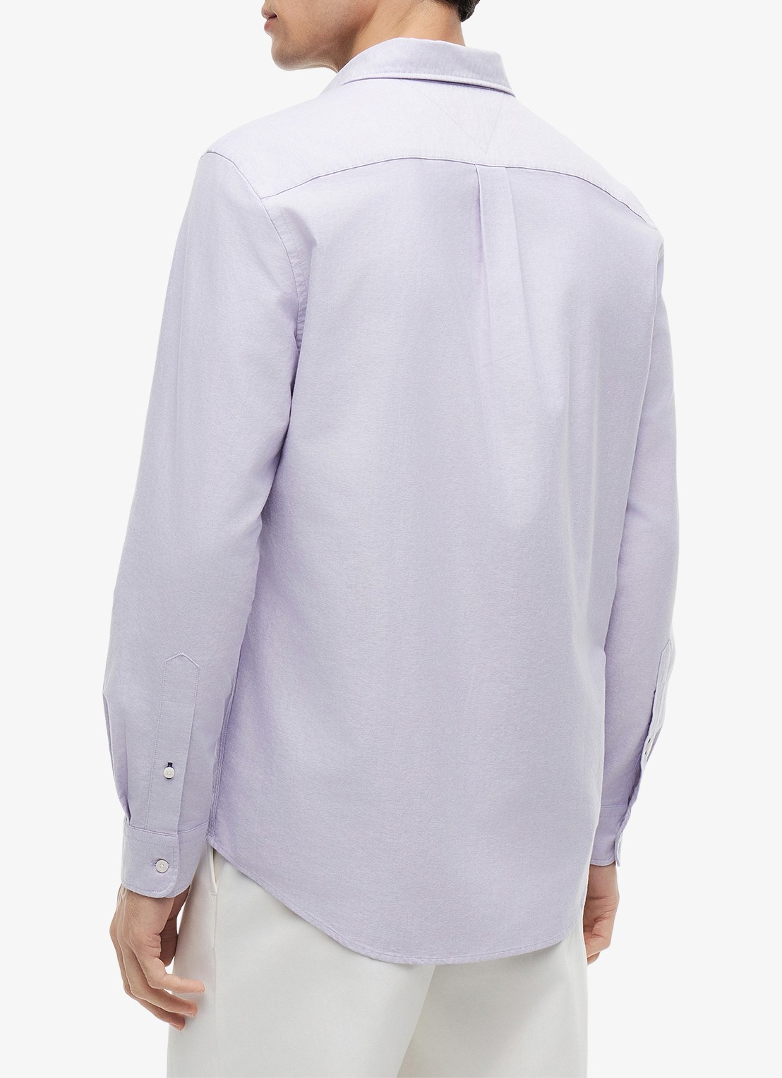 Tommy Hilfiger Oxford regular fit overhemd met logo - achterkant 3 monarch purple-c0p / paars
