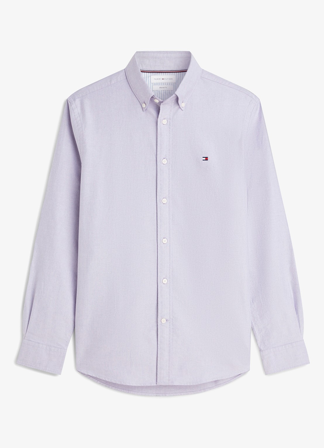 Tommy Hilfiger Oxford regular fit overhemd met logo - voorkant monarch purple-c0p / paars