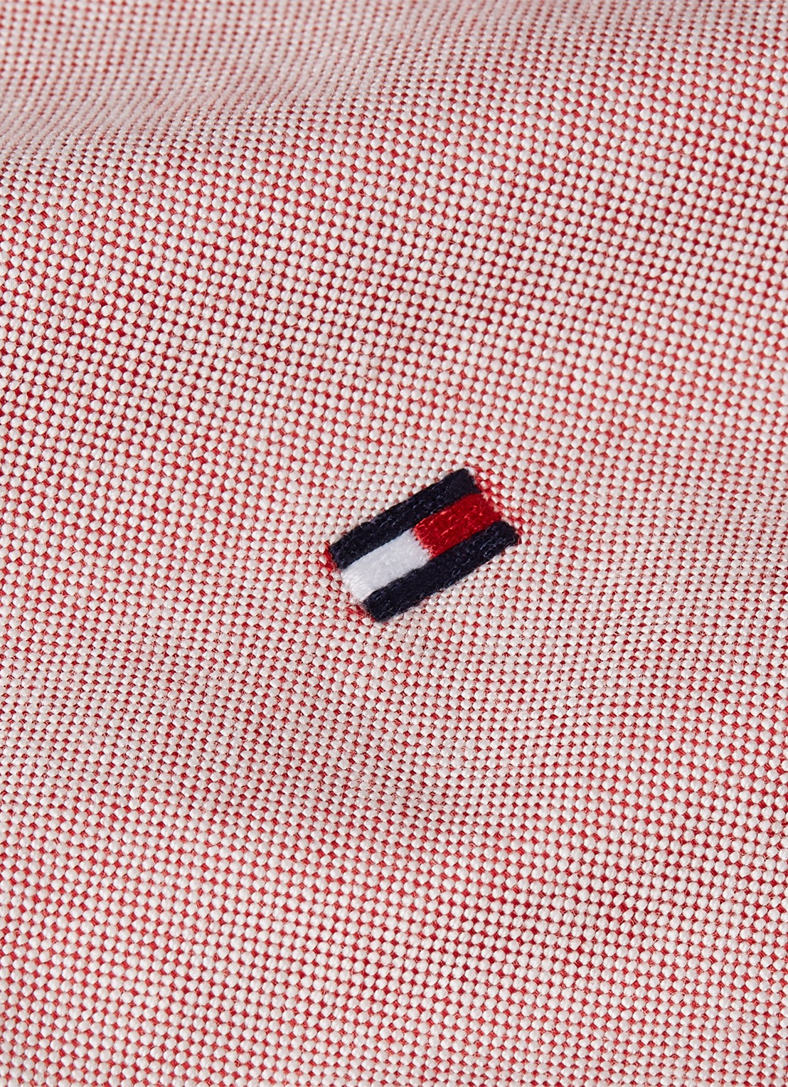 Tommy Hilfiger Oxford regular fit overhemd met logo - detail 3 medium red-xld / rood
