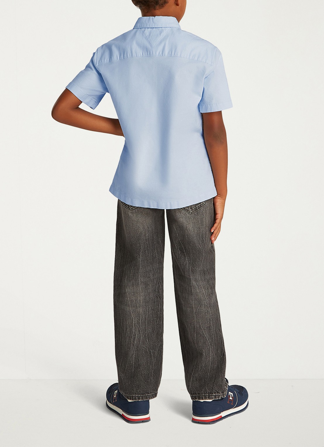 Tommy Hilfiger Oxford regular fit overhemd met logo - achterkant 4 blauw
