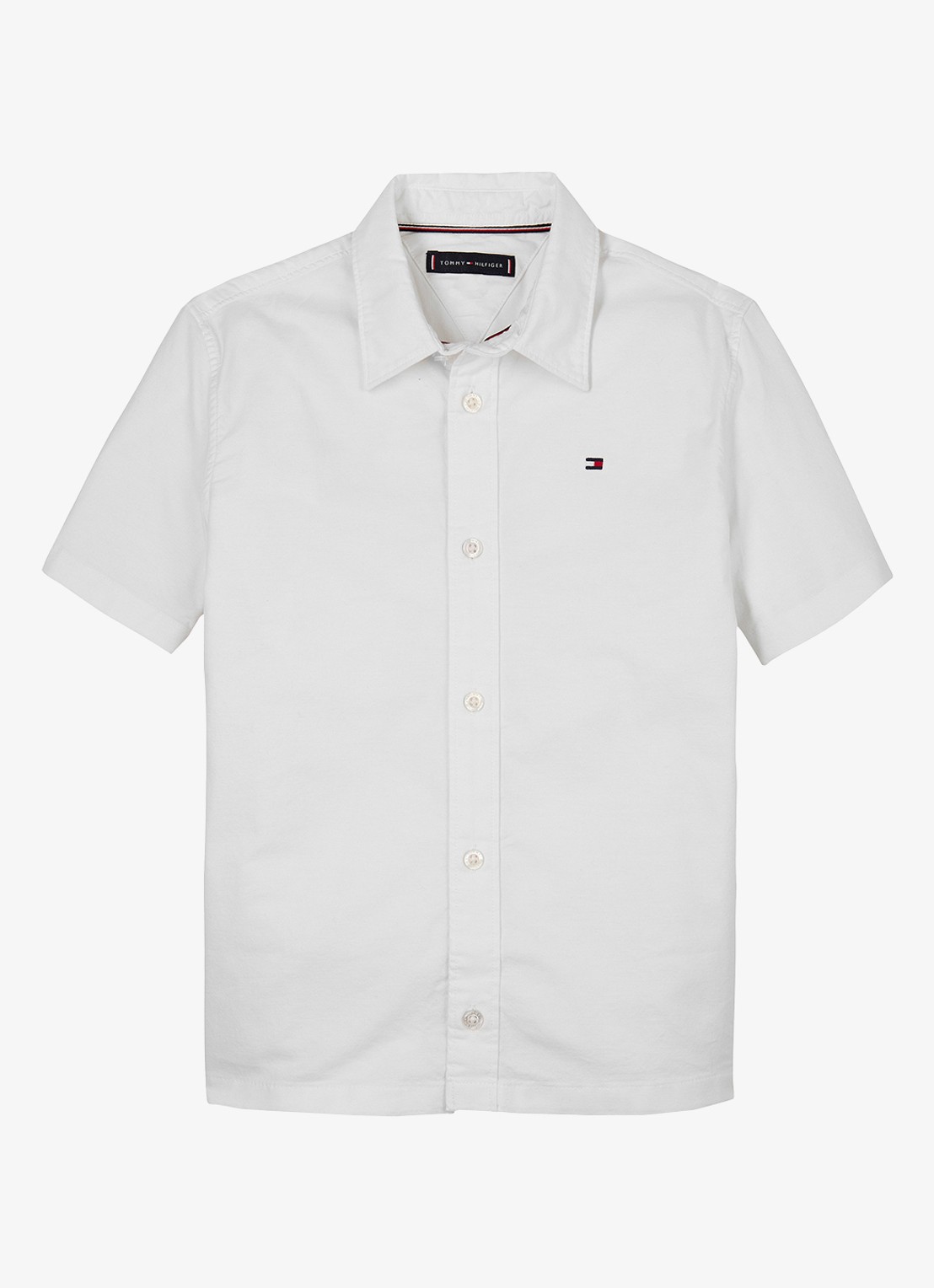 Tommy Hilfiger Oxford regular fit overhemd met logo - voorkant 2 wit