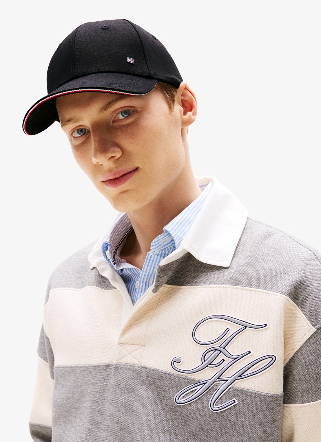 Tommy Hilfiger Pet met logo - voorkant 4 zwart
