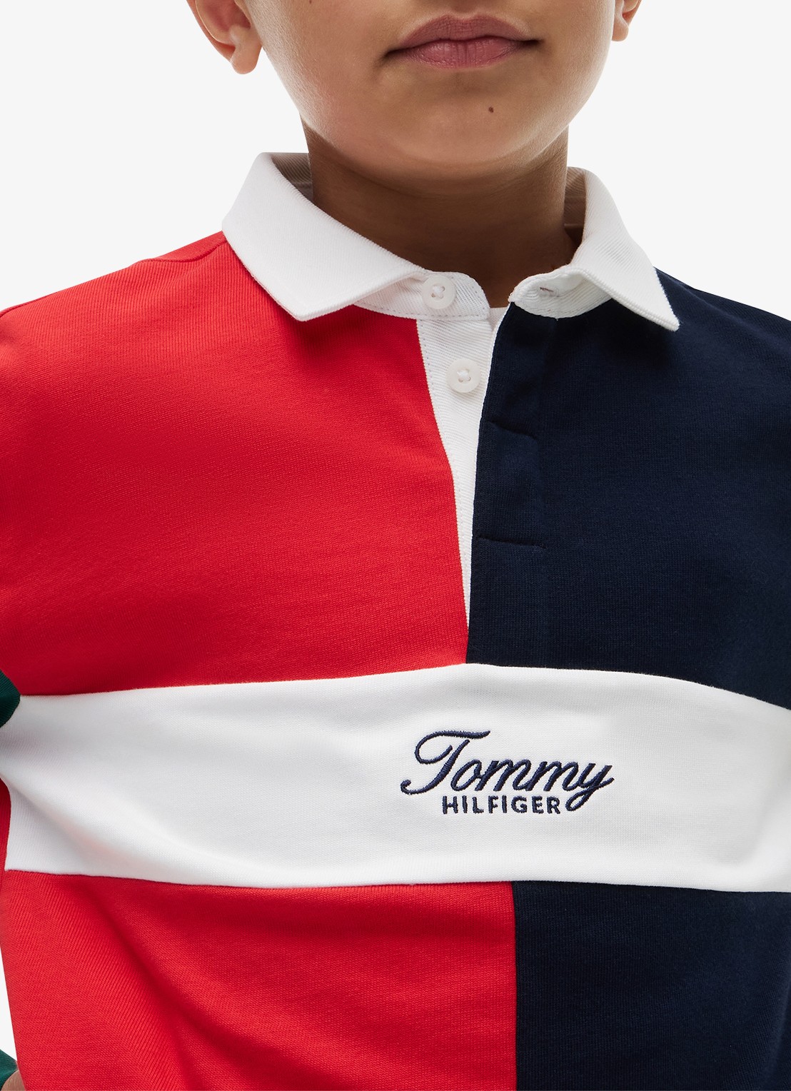 Tommy Hilfiger Polo met logo  - detail 2 multicolor