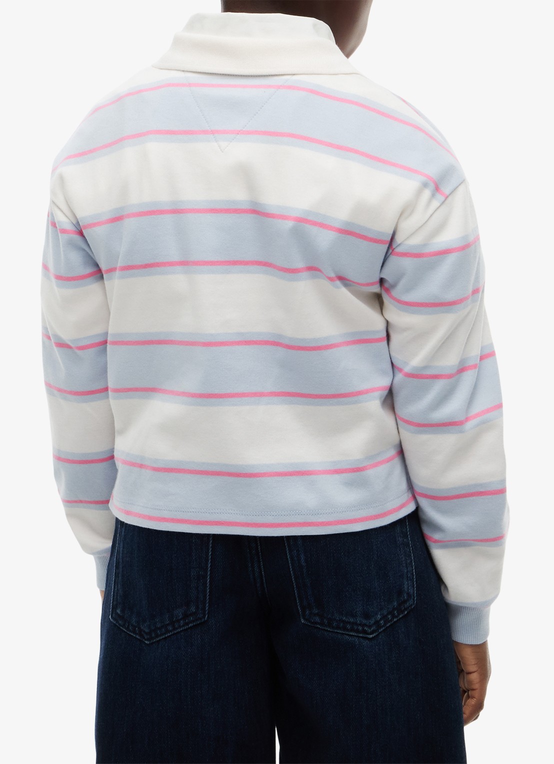 Tommy Hilfiger Polo met streepdessin en logo - achterkant wit