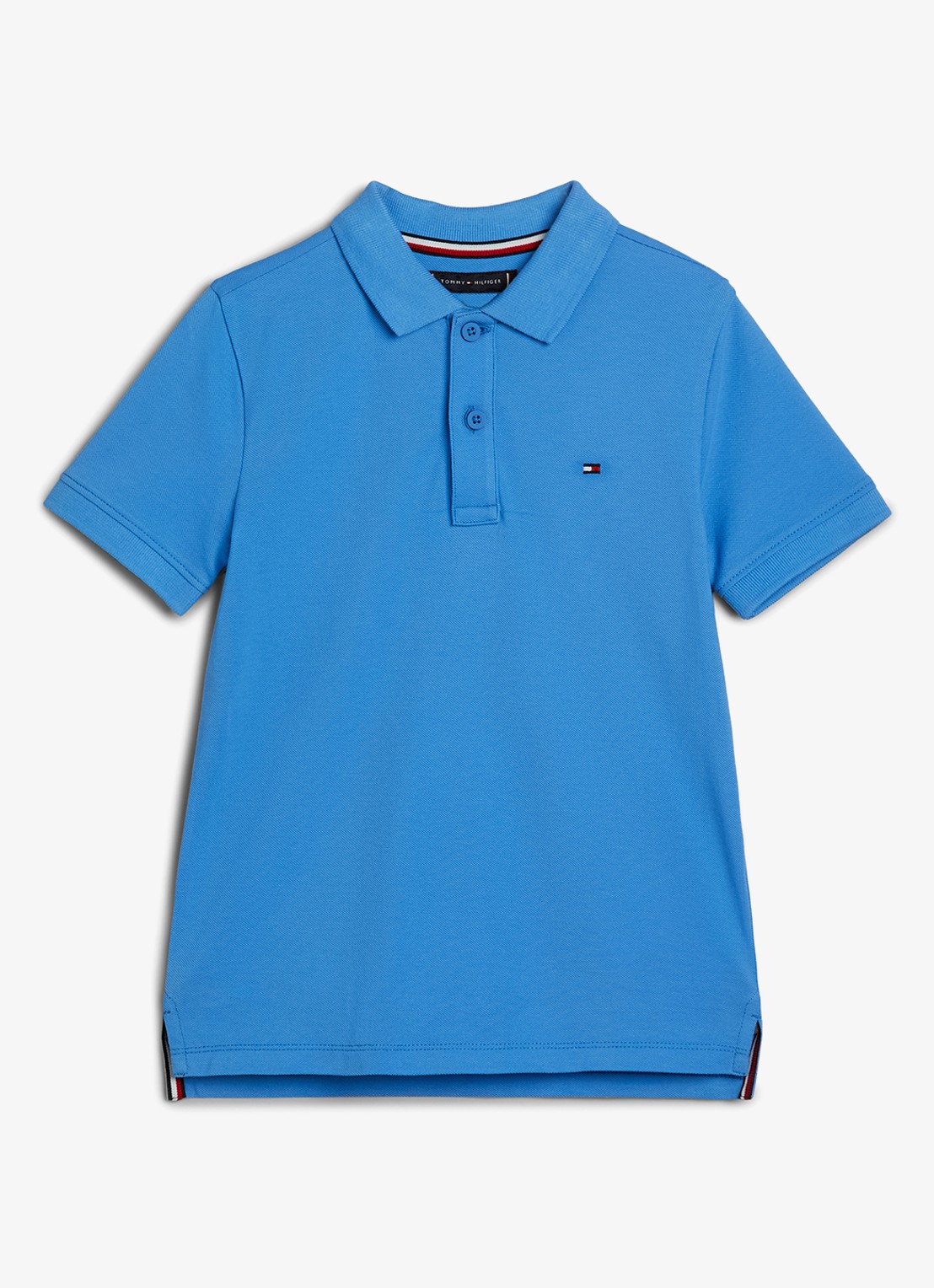 Tommy Hilfiger Polo van piqué katoen - voorkant 4 donkerblauw