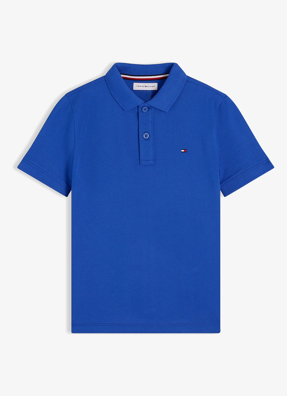 Tommy Hilfiger Polo van piqué katoen - voorkant noble blue-c8p / blauw