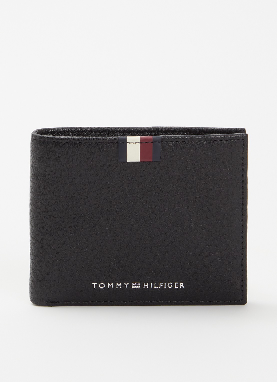 Tommy Hilfiger Portemonnee met logo - voorkant diepzwart