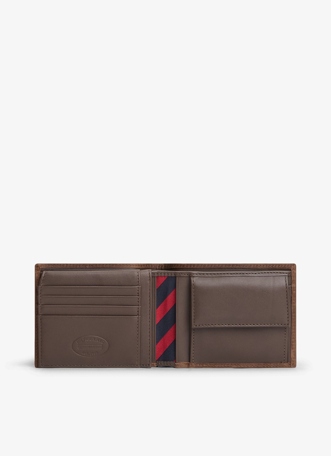 Tommy Hilfiger Portemonnee met logo - voorkant 2 bruin