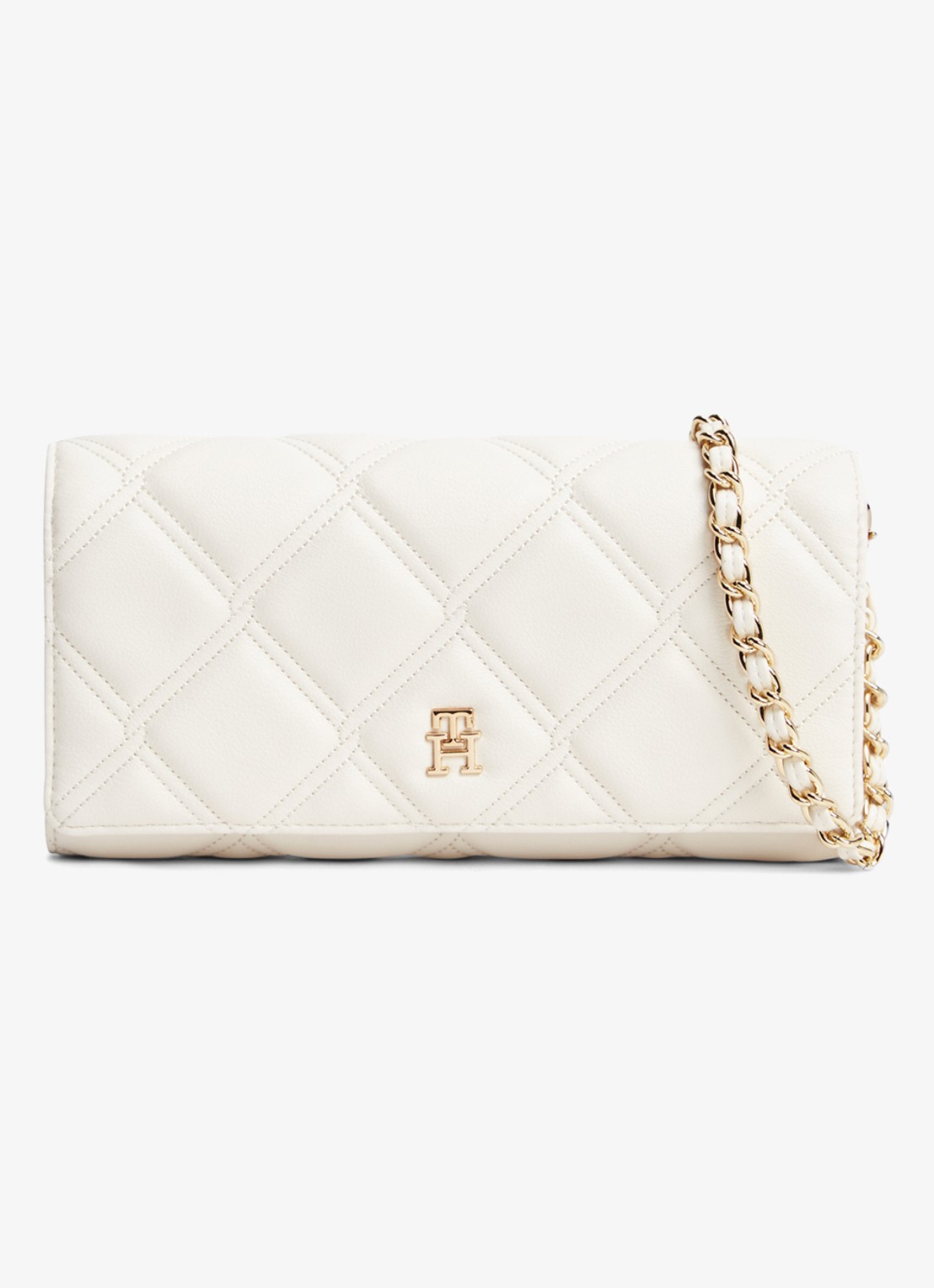 Tommy Hilfiger Portemonnee met schouderriem - voorkant 2 creme
