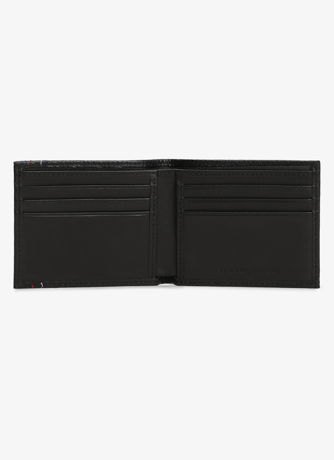 Tommy Hilfiger Portemonnee van leer met logo - detail 4 zwart