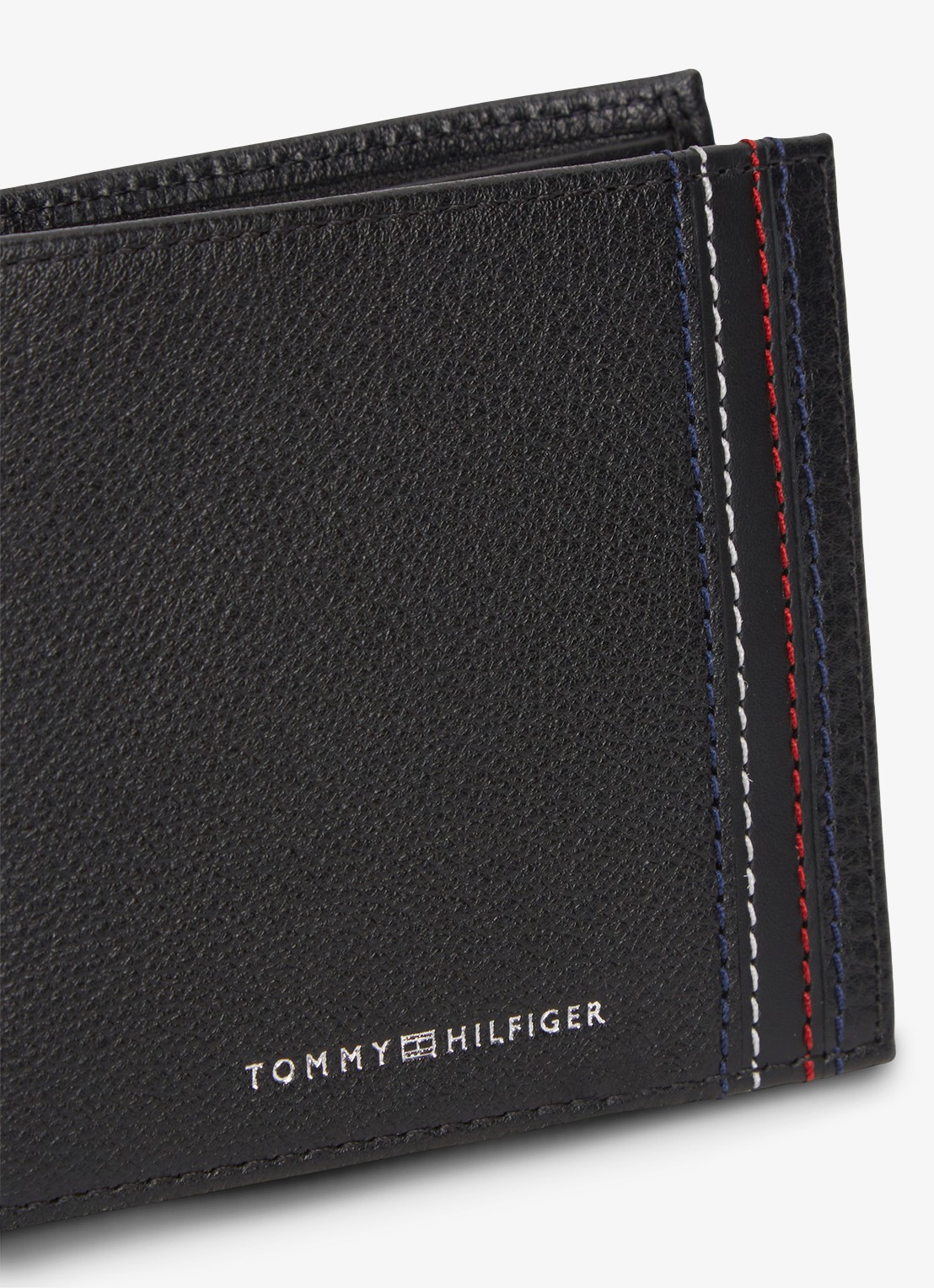 Tommy Hilfiger Portemonnee van leer - detail 3 diepzwart