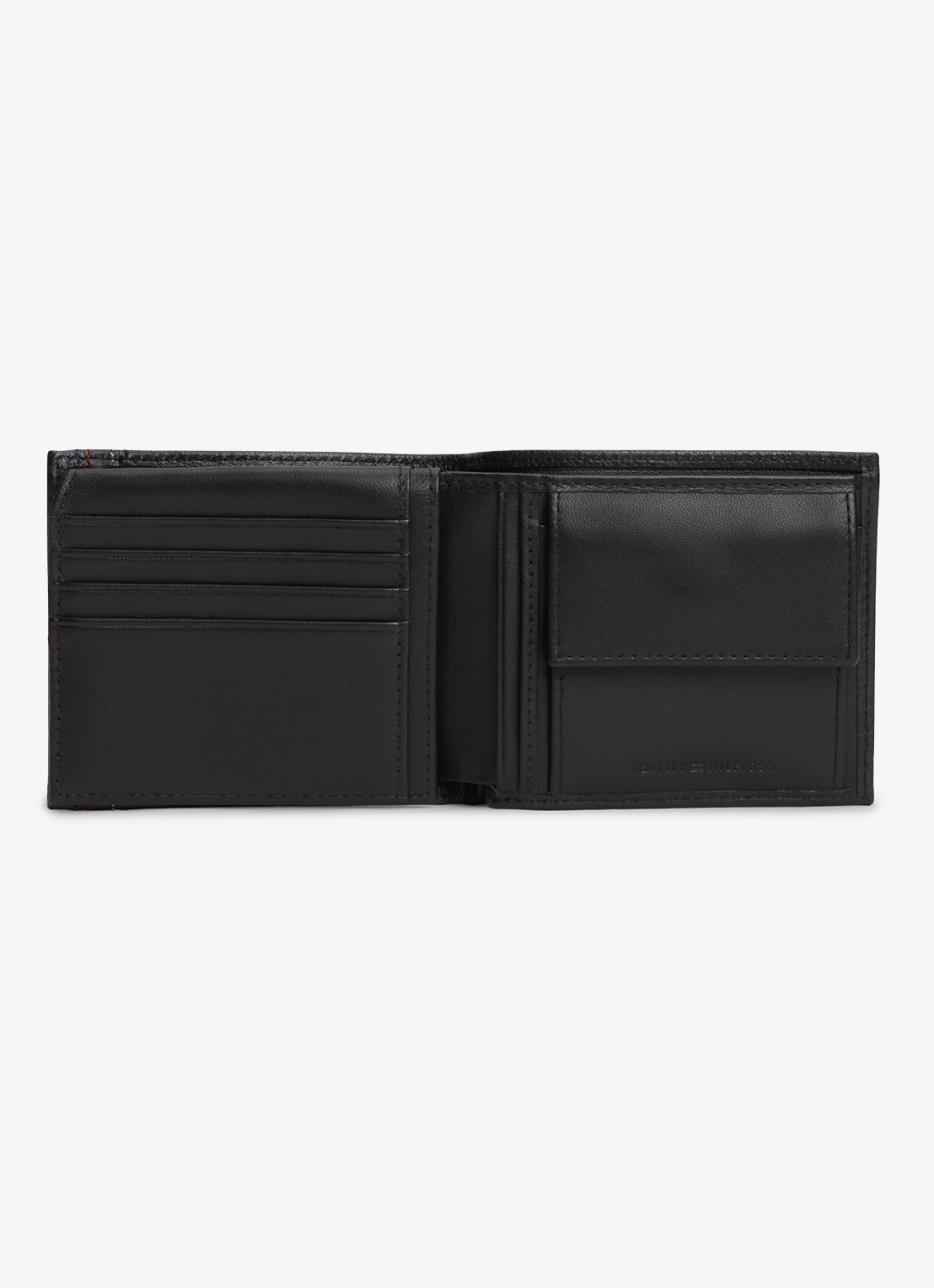 Tommy Hilfiger Portemonnee van leer - detail 4 diepzwart