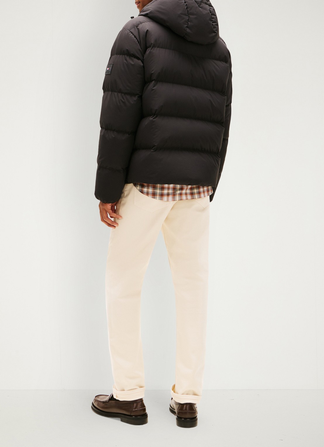 Tommy Hilfiger Puffer jack met capuchon en waterafstotende coating - voorkant 6 zwart