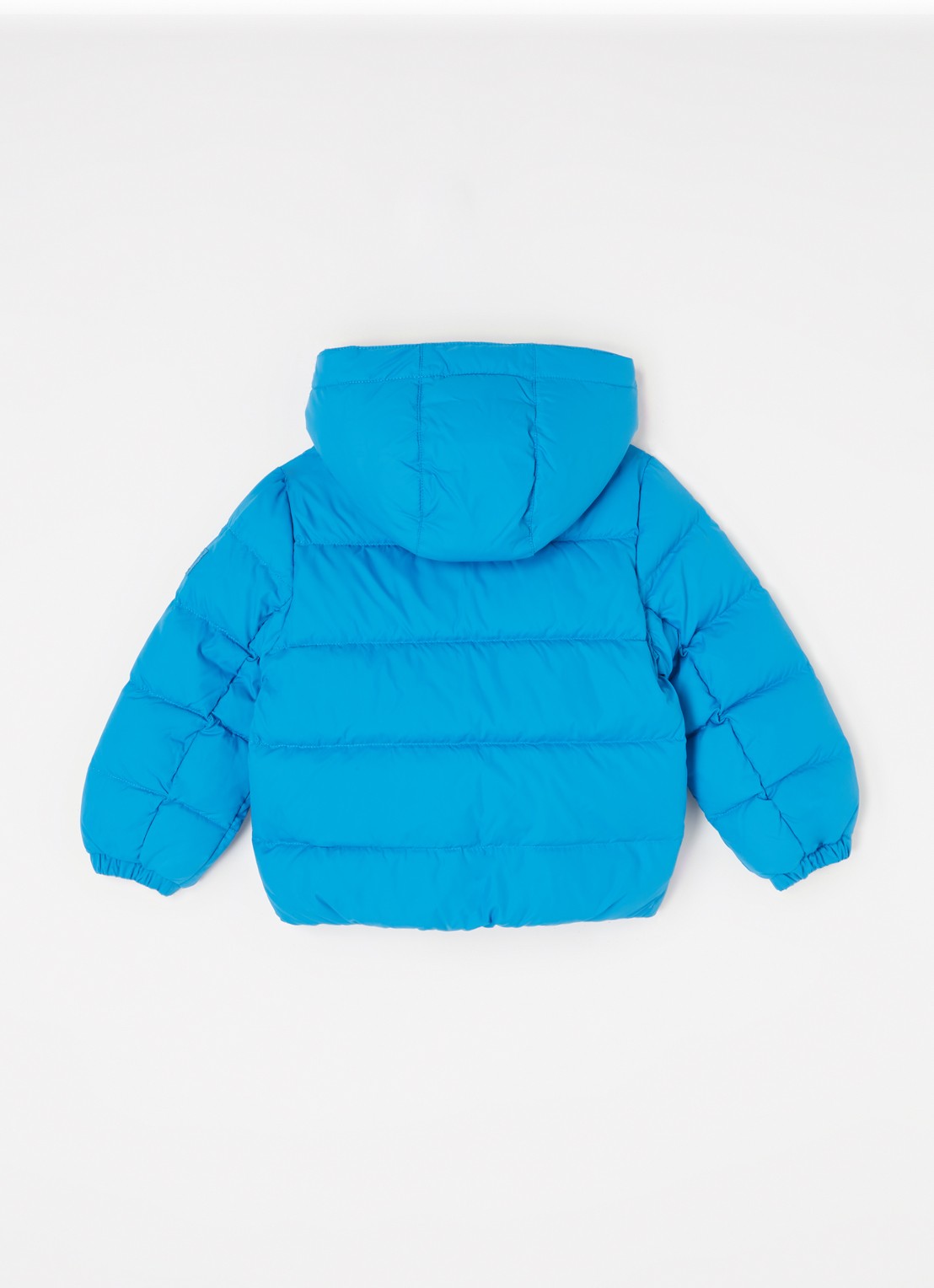 Tommy Hilfiger Puffer jack met donsvulling en afneembare capuchon - achterkant blauw